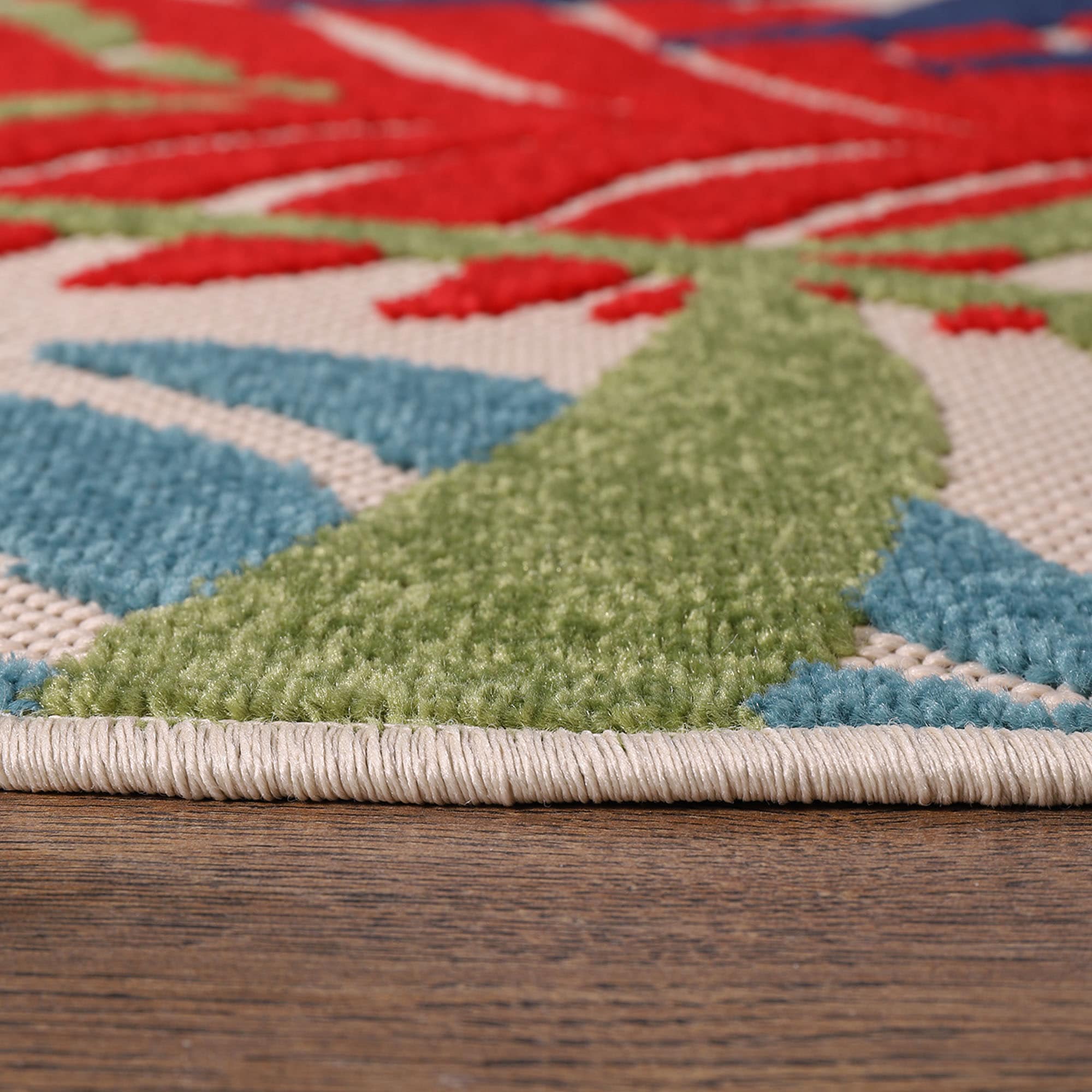 Sanat Teppich »Floral Outdoor«, rund, 6 mm Höhe, In- und Outdoor geeignet, florales Design, Balkon, Terasse