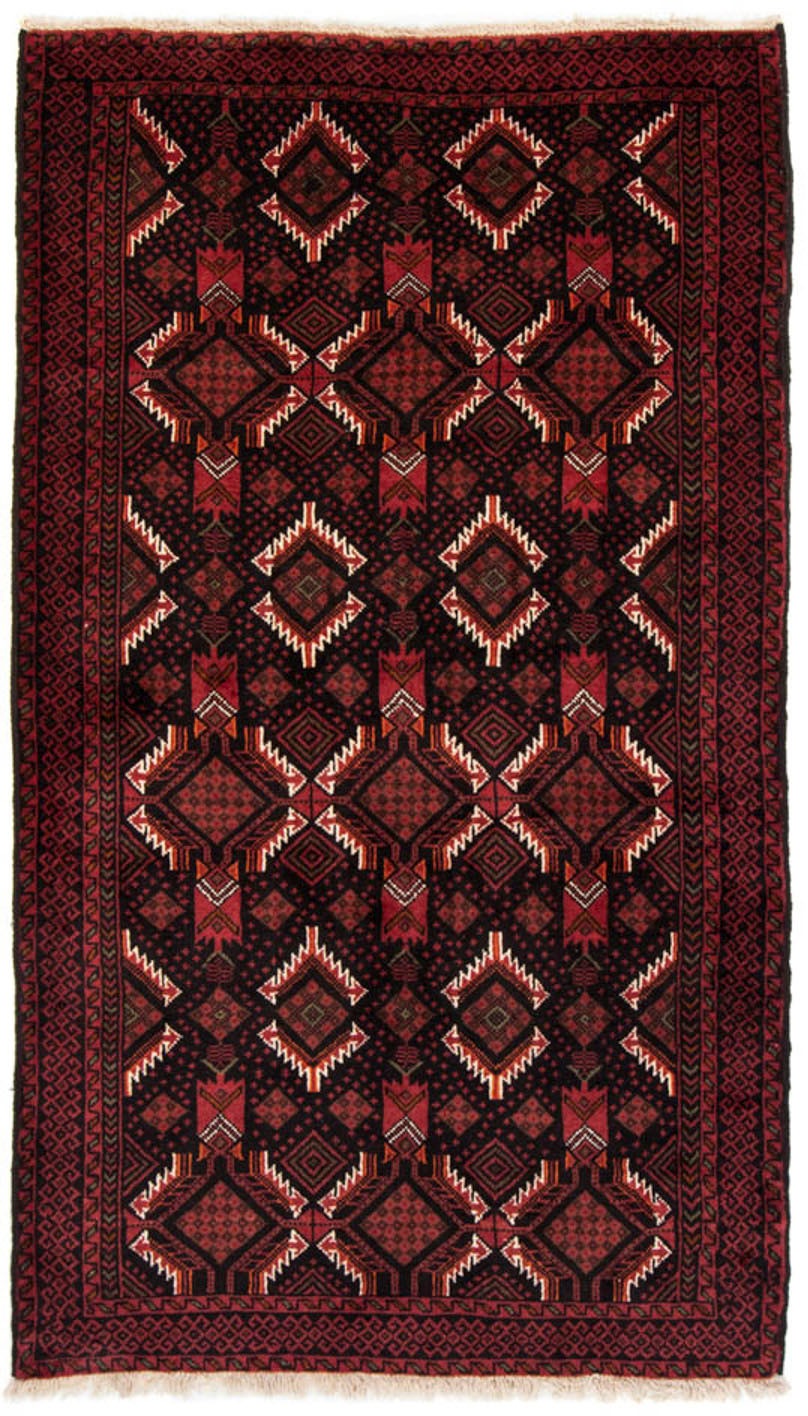 Image of morgenland Hochflor-Läufer »Belutsch Durchgemustert Rosso scuro 206 x 113 cm«, rechteckig, 0,8 mm Höhe, Handgeknüpft bei Ackermann Versand Schweiz