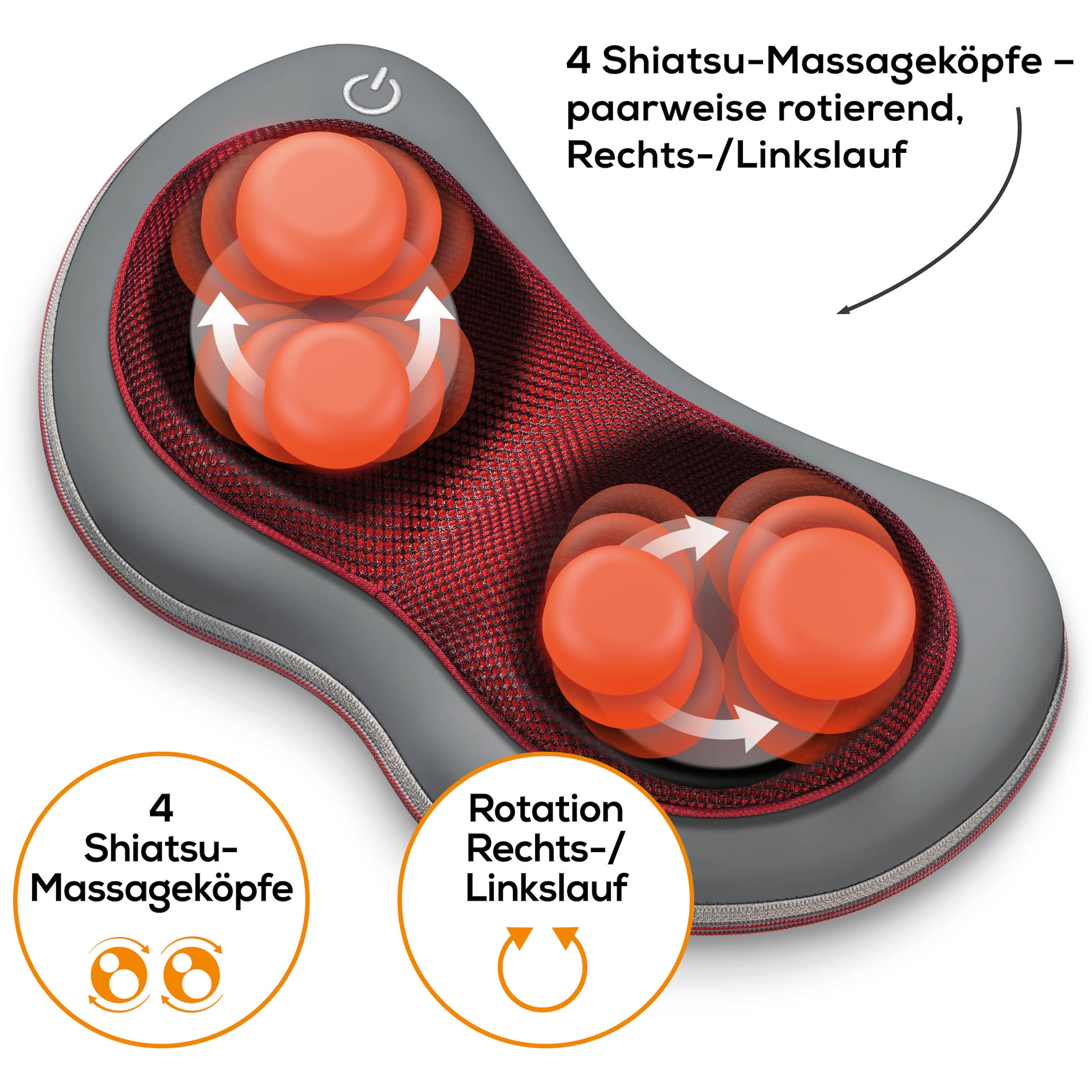 BEURER Shiatsu-Massagekissen »MG 149«, Wohltuende Shiatsu Massage