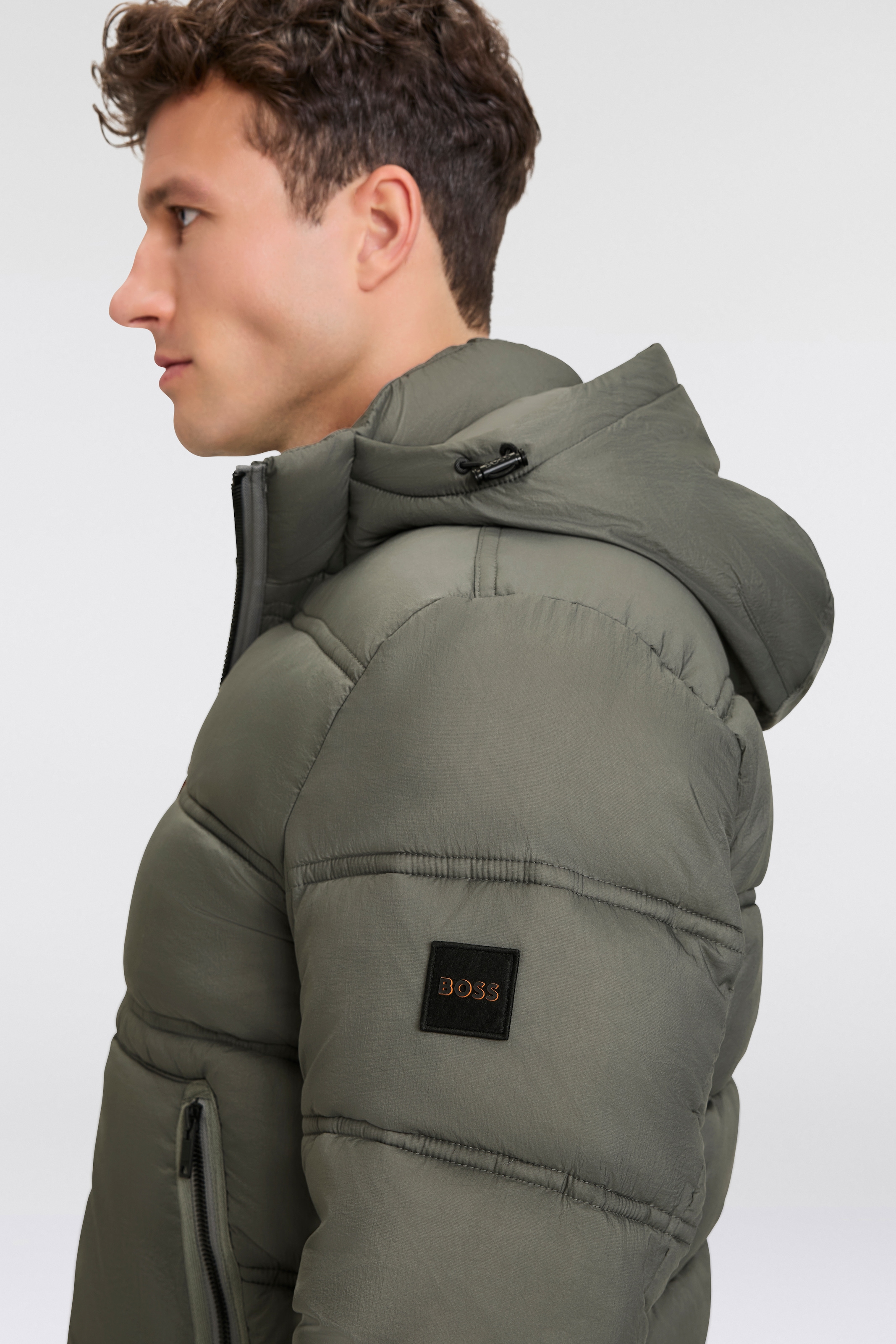 BOSS ORANGE Steppjacke »Okobra«, mit Kapuze, mit Reissverschlusstaschen