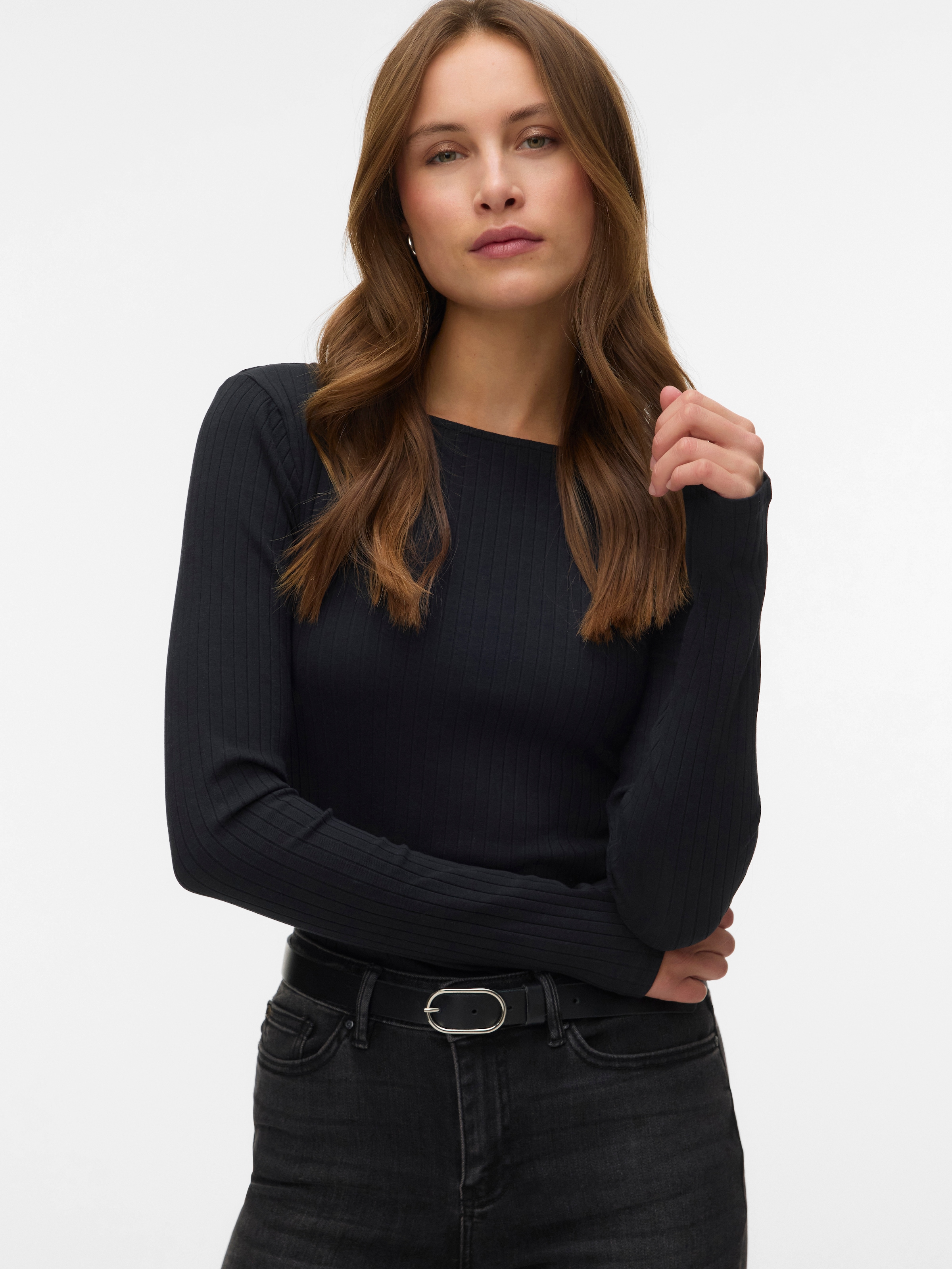 Image of Vero Moda Langarmshirt "VMRUBY LS TOP JRS NOOS" Baumwollmischung