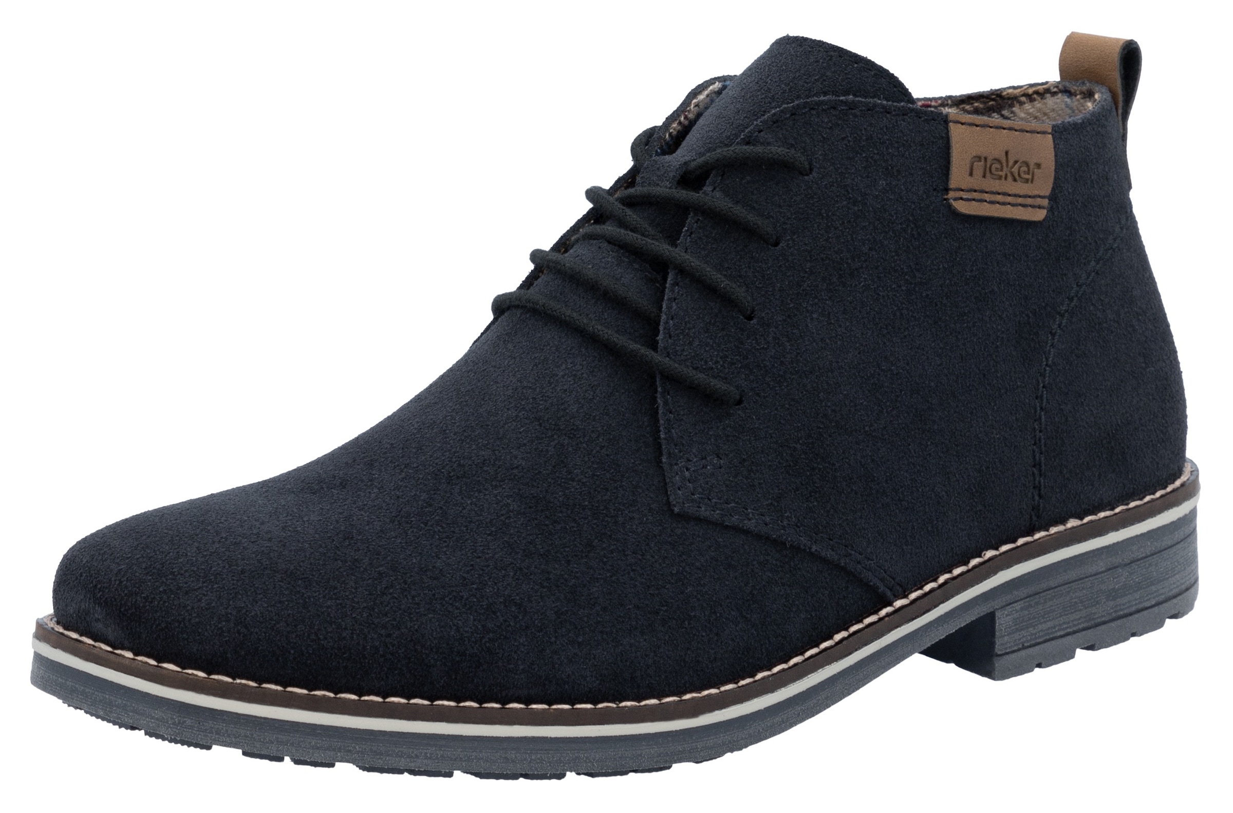 Image of Rieker Schnürstiefelette mit kariertem Innenfutter