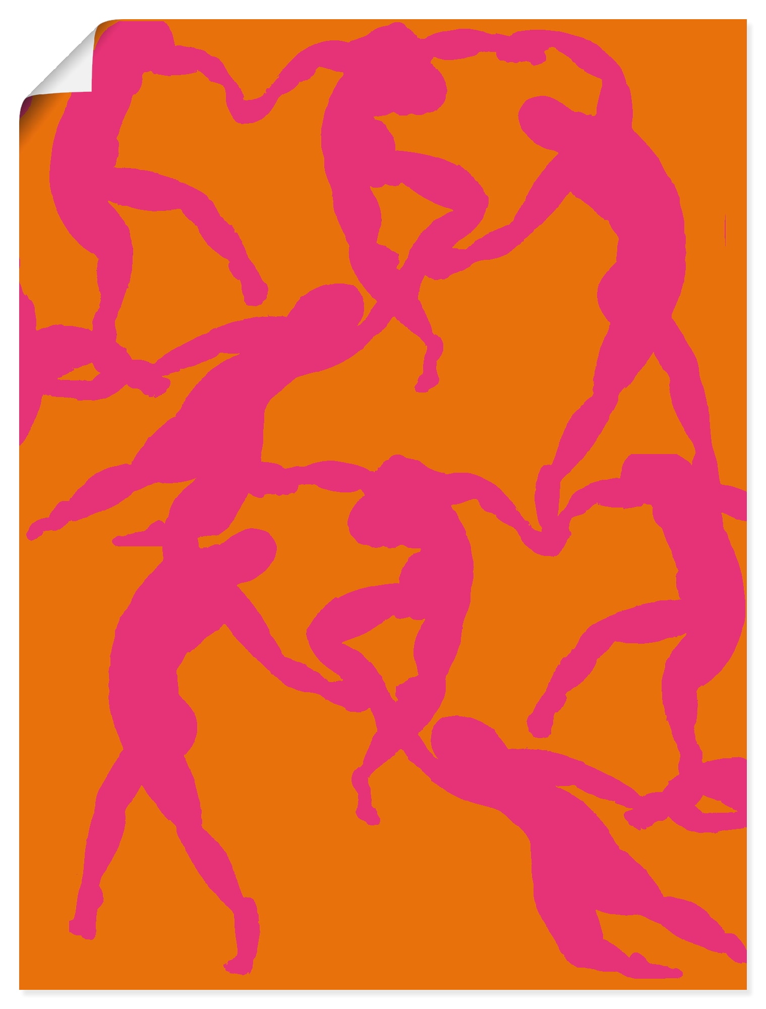 Image of Artland Wandbild "Matisse - Der Tanz in pink-orange" 1 Stk. tlg. als Alubild, Leinwandbild, Poster, Wandaufkleber in verschied. Grössen