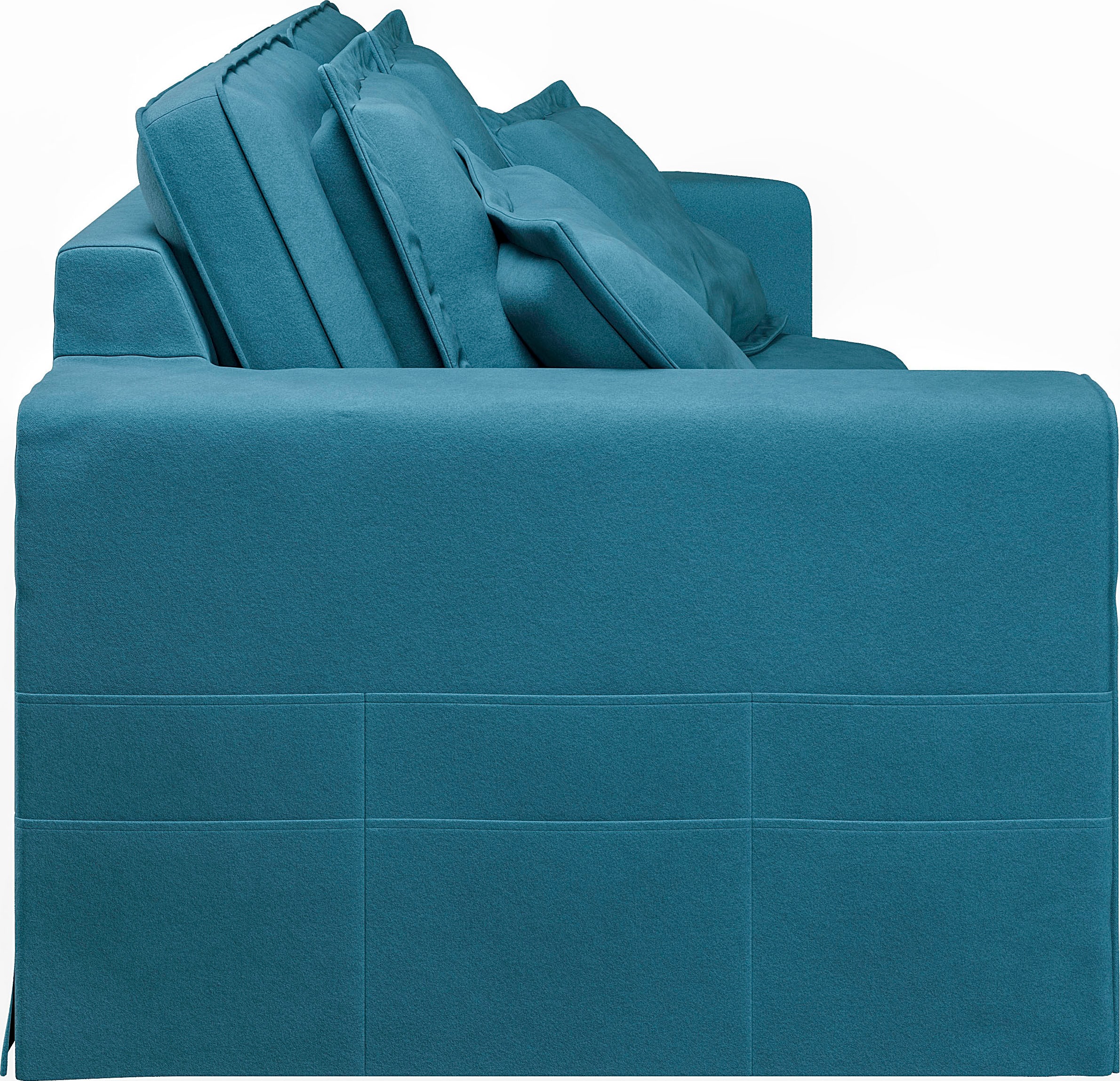 Home affaire 3-Sitzer »ALISSAS BIS mit vielen Kissen, Biesen an den Kissen,« Hussen-Optik,   kleine Taschen an der Seite zum Verstauen