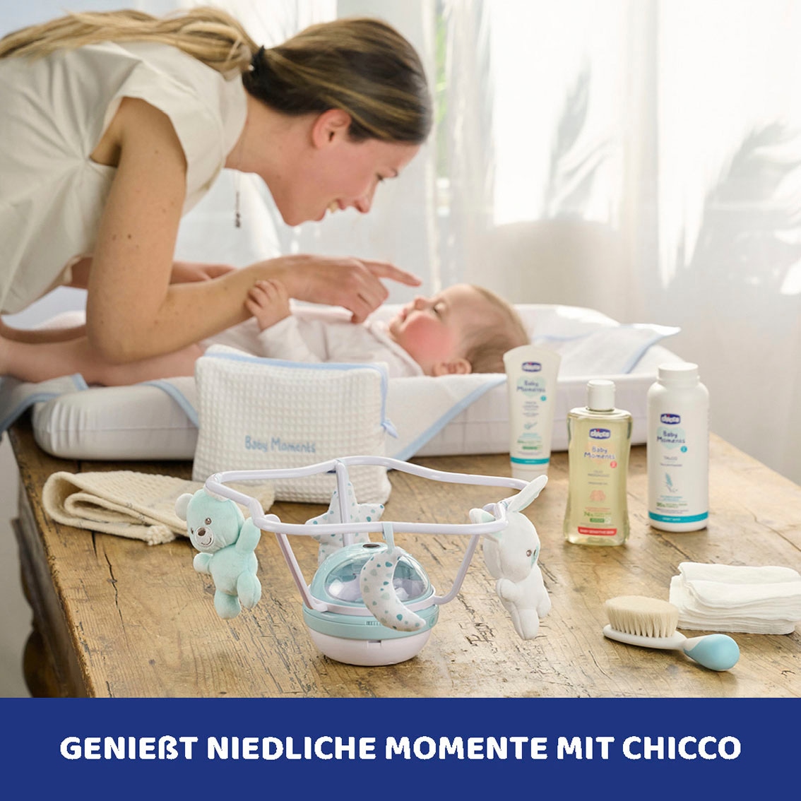 Chicco Mobile »3in1, blau«, mit Regenbgenprojektion