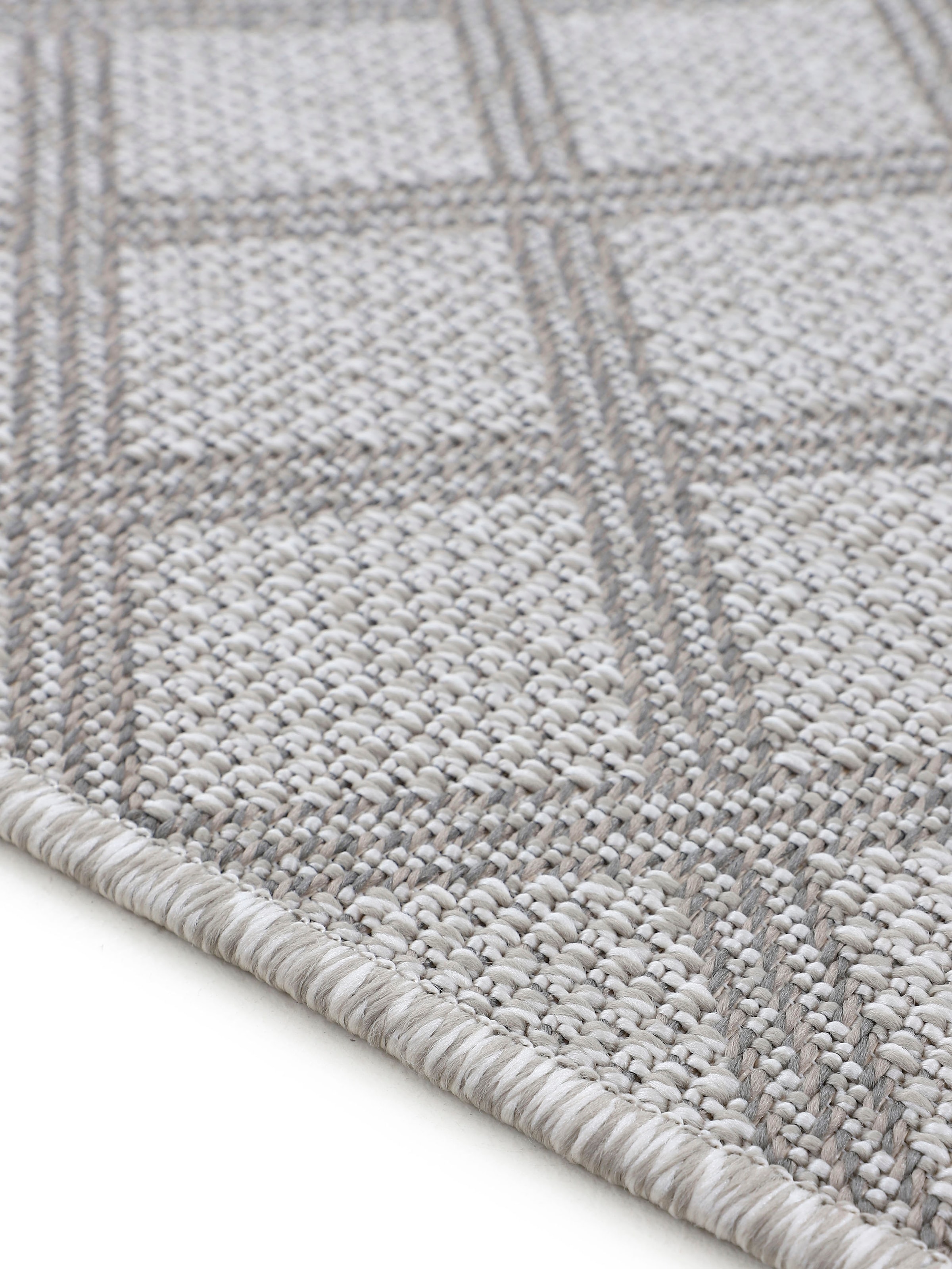 carpetfine Teppich »Boho 104«, rund, 4 mm Höhe, robustes Flachgewebe, Sisal Optik, UV-beständig, Aussenbereich