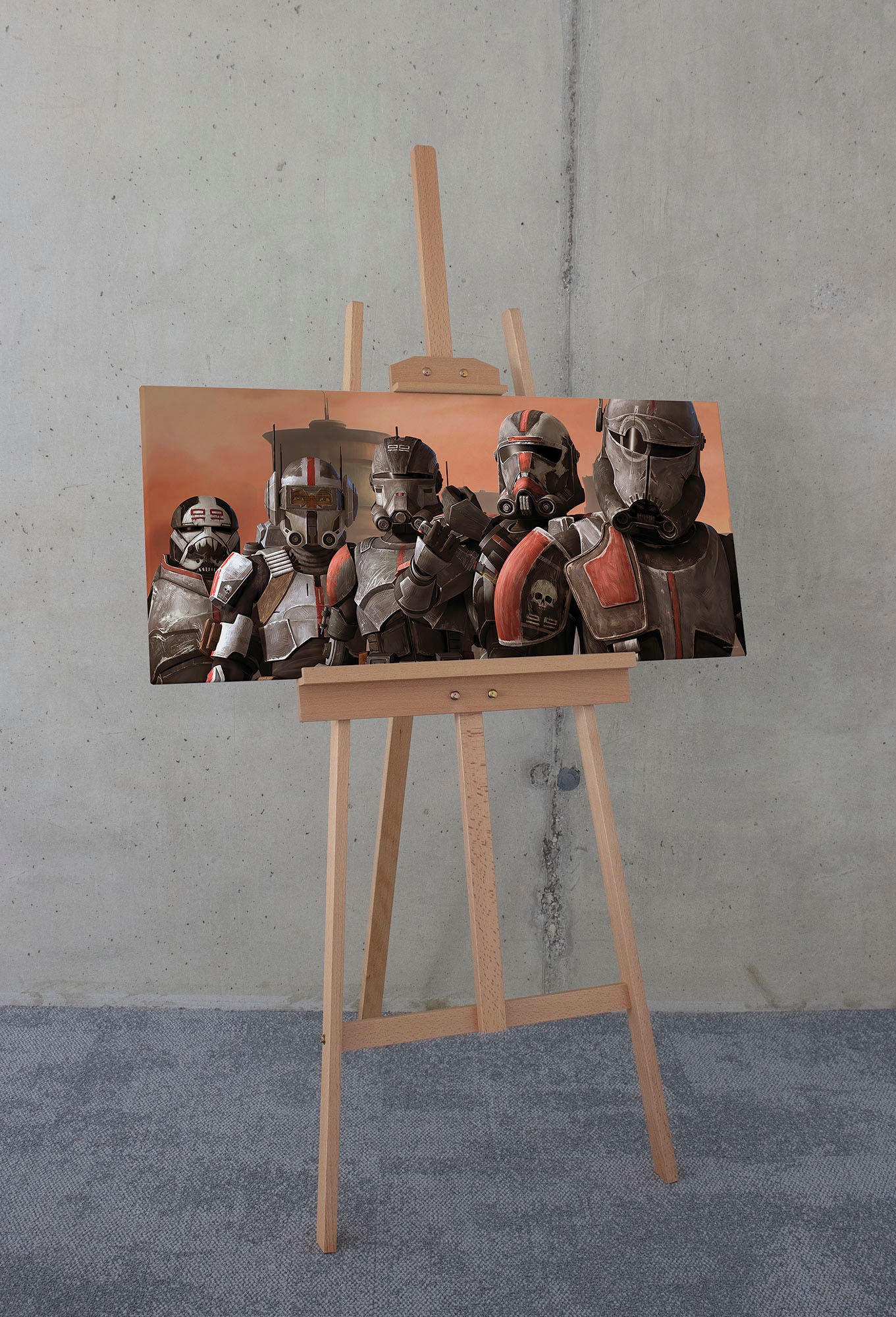 Image of Komar Leinwandbild "Star Wars Bad Batch Squad - Grösse 90 x 40 cm" Disney 90 x 40 cm (Breite x Höhe), 1 Stk. tlg. Keilrahmenbild mit Echtholzrahmen, Kinderzimmer