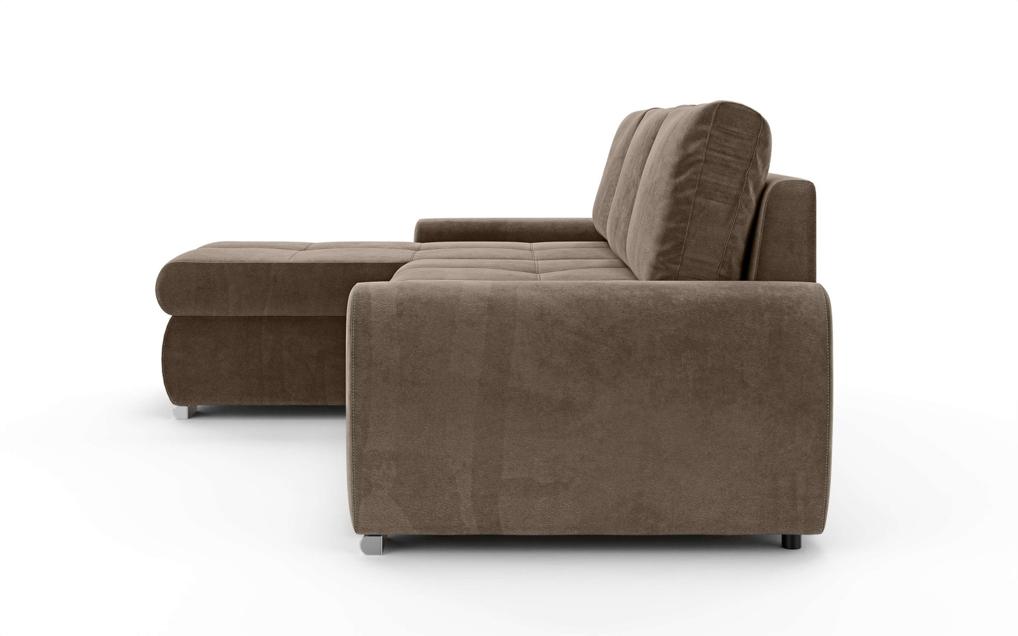 INOSIGN Ecksofa »HAVERHILL Schlafsofa mit Bettkasten, Masse B/H/T: 237/89/166 cm«, L-Form mit Recamiere links oder rechts bestellbar, Wellenunterfederung
