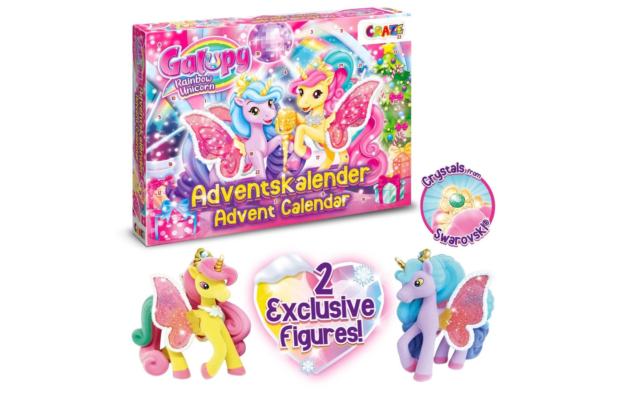 CRAZE Calendrier de l'Avent »Galupy Rainbow Unicorn« à partir de 3 ans