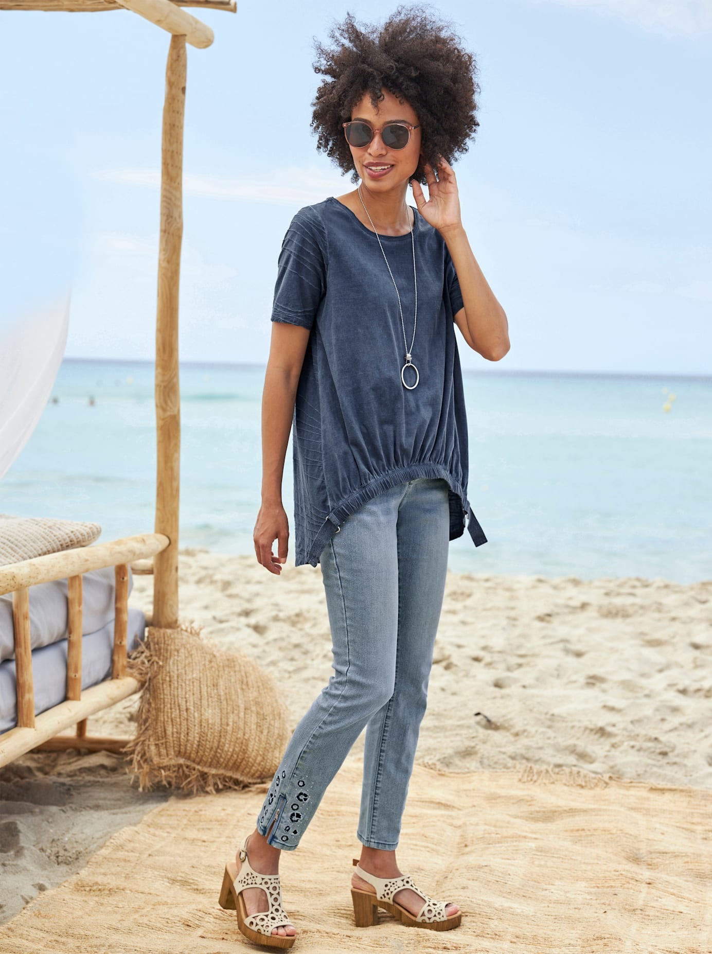 Image of heine Rundhalsshirt "Longshirt" 1 Stk.