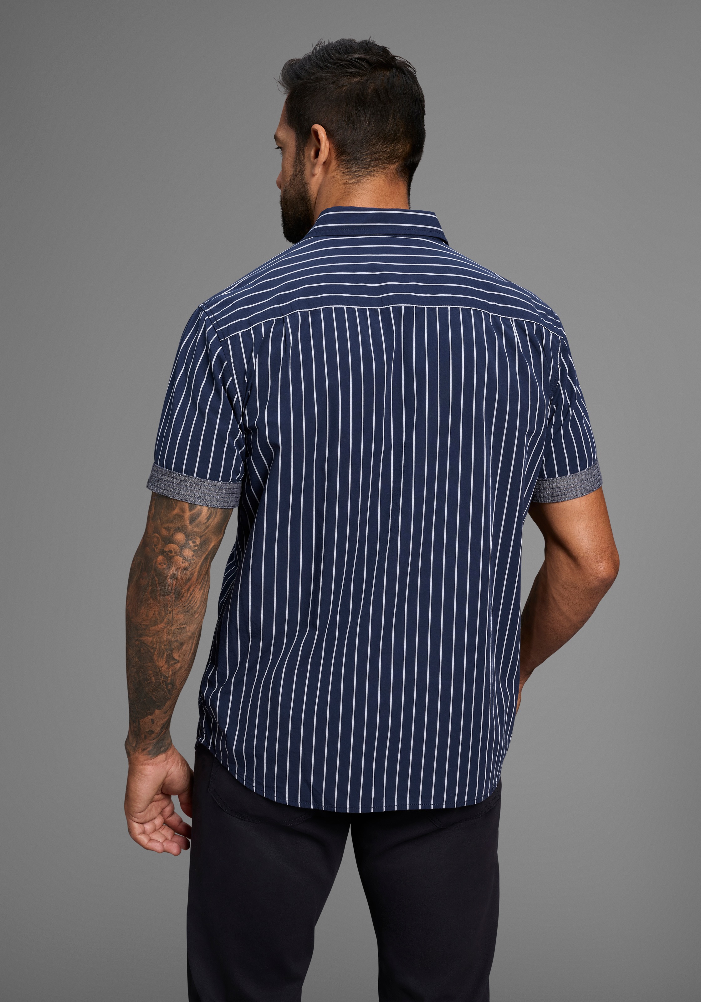 Man's World Chemise à manches courtes modern gestreift