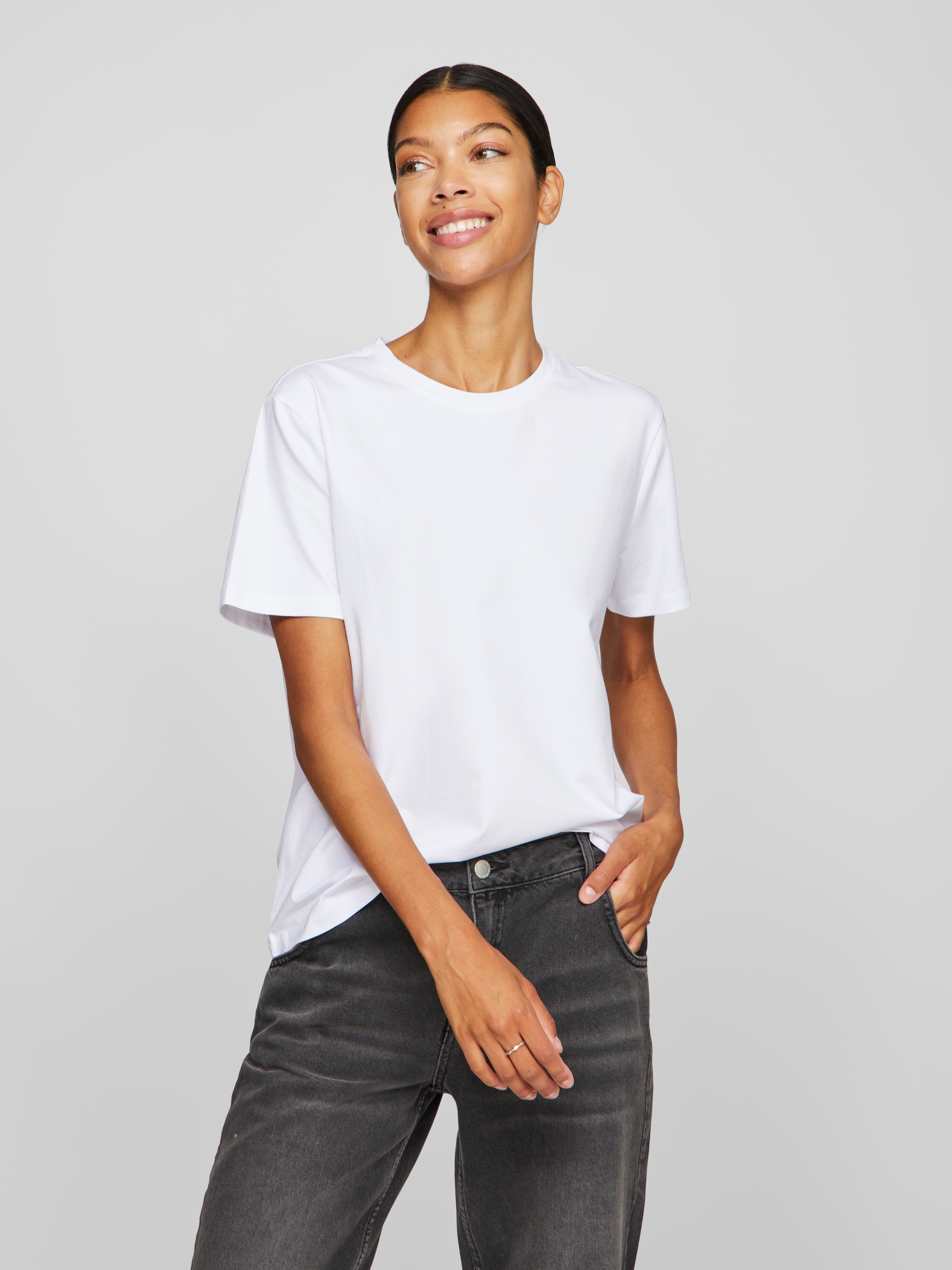 Image of Vila Kurzarmshirt "VINORA S/S T-SHIRT - NOOS" Baumwollmischung, regular fit