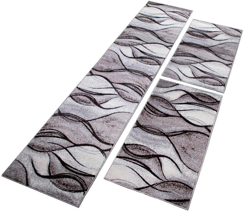 Image of GOODproduct Bettumrandung "Tritom" Höhe 9 mm 3 tlg. mit besonders weichem Flor, Kurzflor, modernes Wellen Muster
