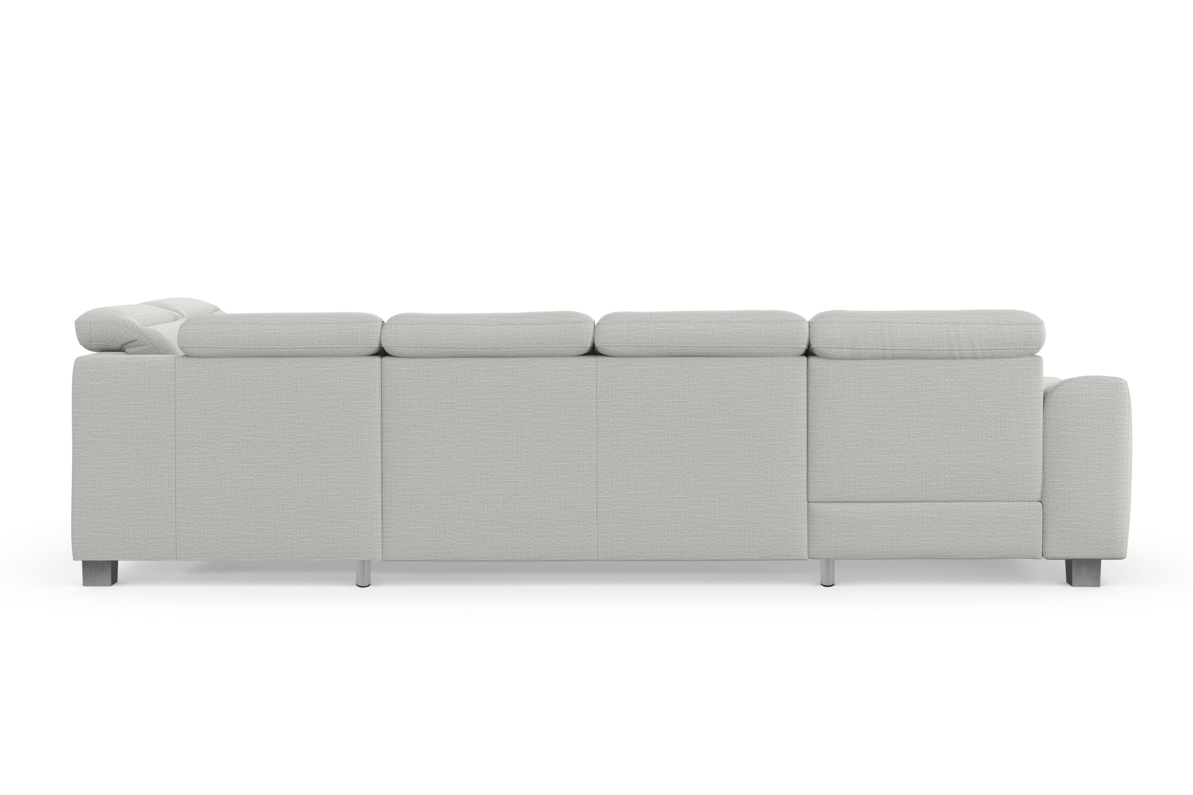 sit&more Wohnlandschaft »Dundee U-Form«, mit Federkern und Edelstahlfüssen, wahlweise mit Kopfteilverstellung