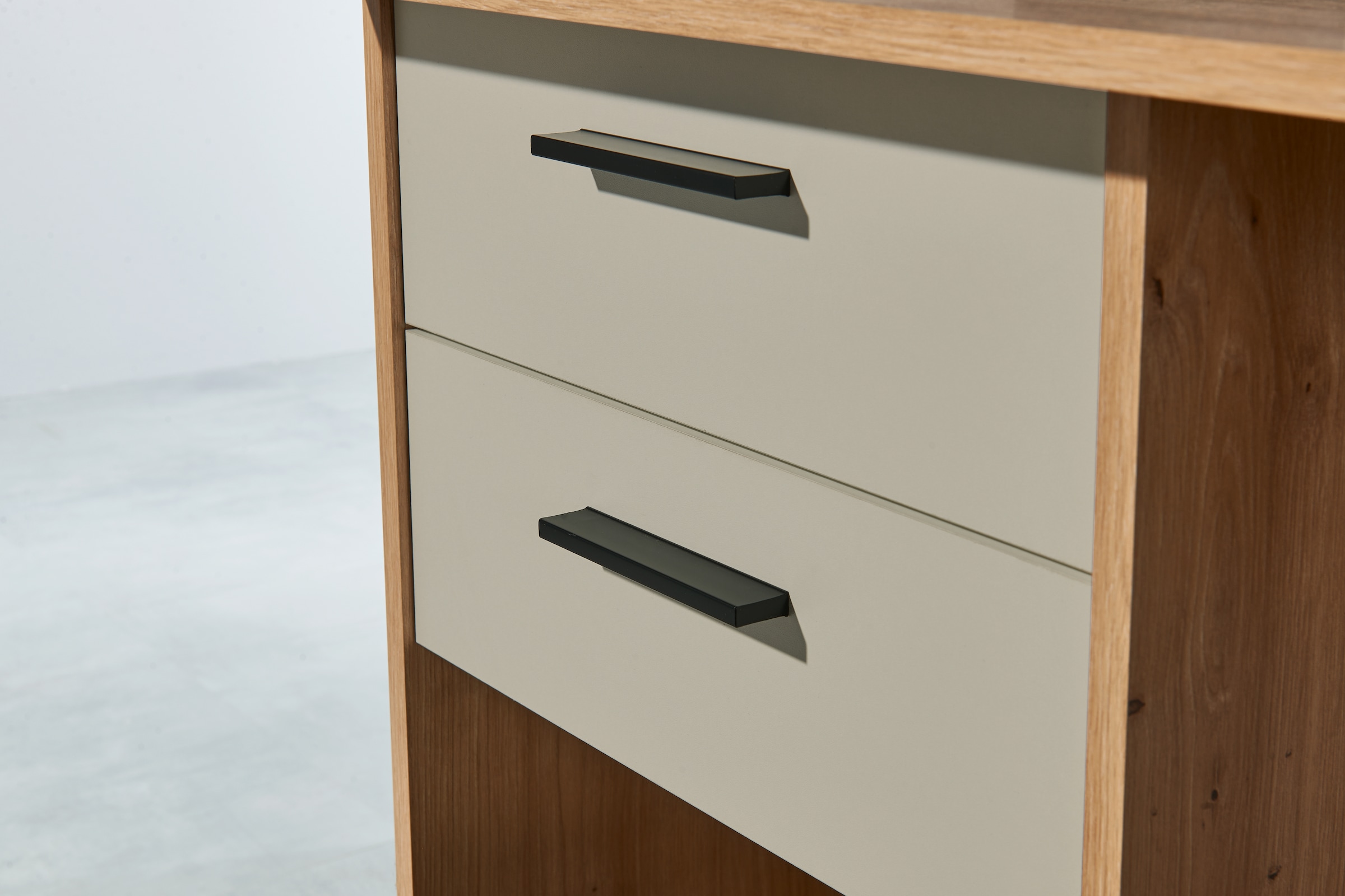 BEGA OFFICE Schreibtisch »BxHxT 120x77x50 cm« 1 Stk. tlg. Breite 120cm, Vollauszug für Schubkästen