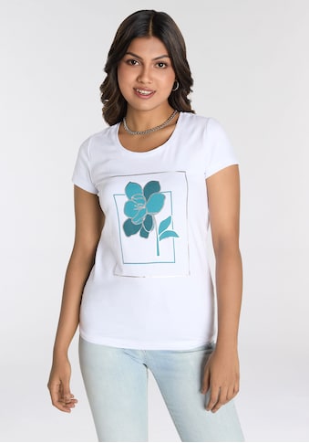 T-Shirt, mit modischem Frontprint - NEUE KOLLEKTION