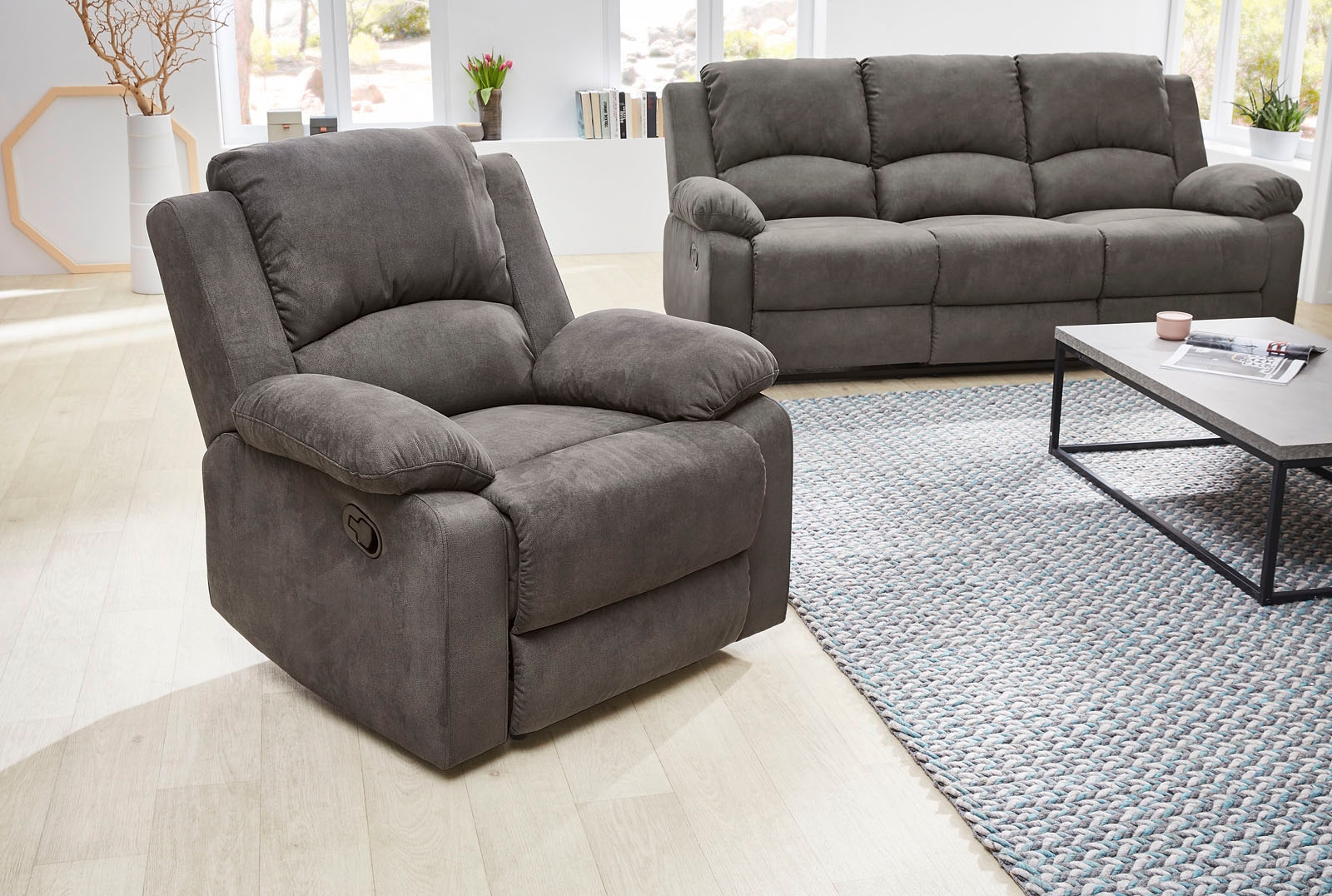 Image of Jockenhöfer Gruppe Sessel "Dakota, B: 97 cm, Sitzhöhe: 47 cm" mit Relax- & Liegefunktion, Taschenfederkern-Polsterung