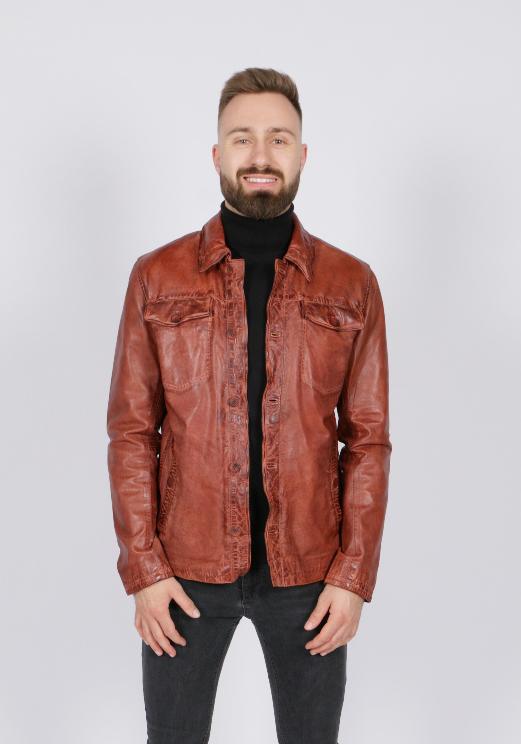 Image of Freaky Nation Lederjacke "Aalborg-FN"