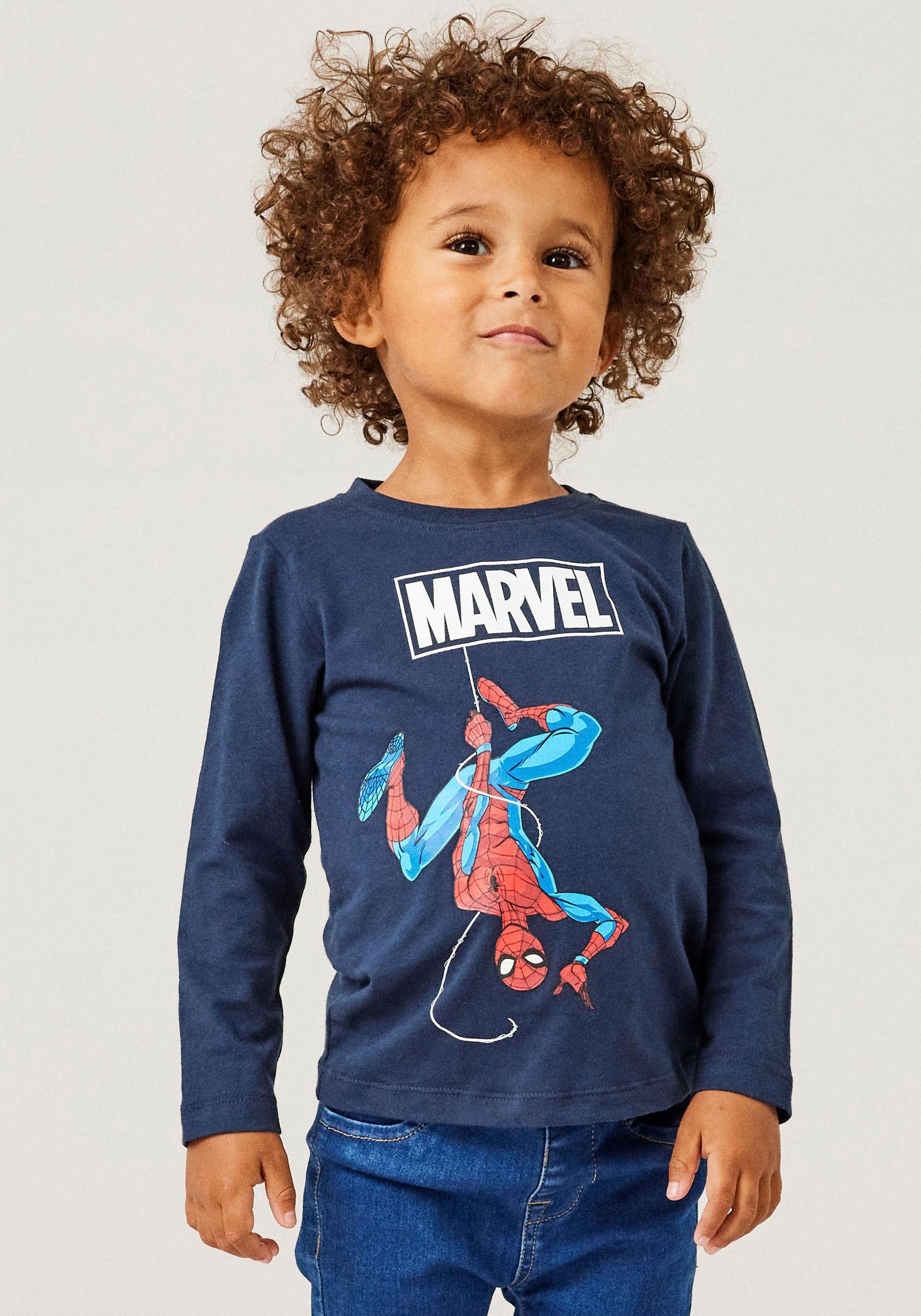 NOOS Druck Mindestbestellwert Name Spiderman TOP Langarmshirt mit LS ohne kaufen It MAR«, »NMMNAZIR SPIDERMAN Modische