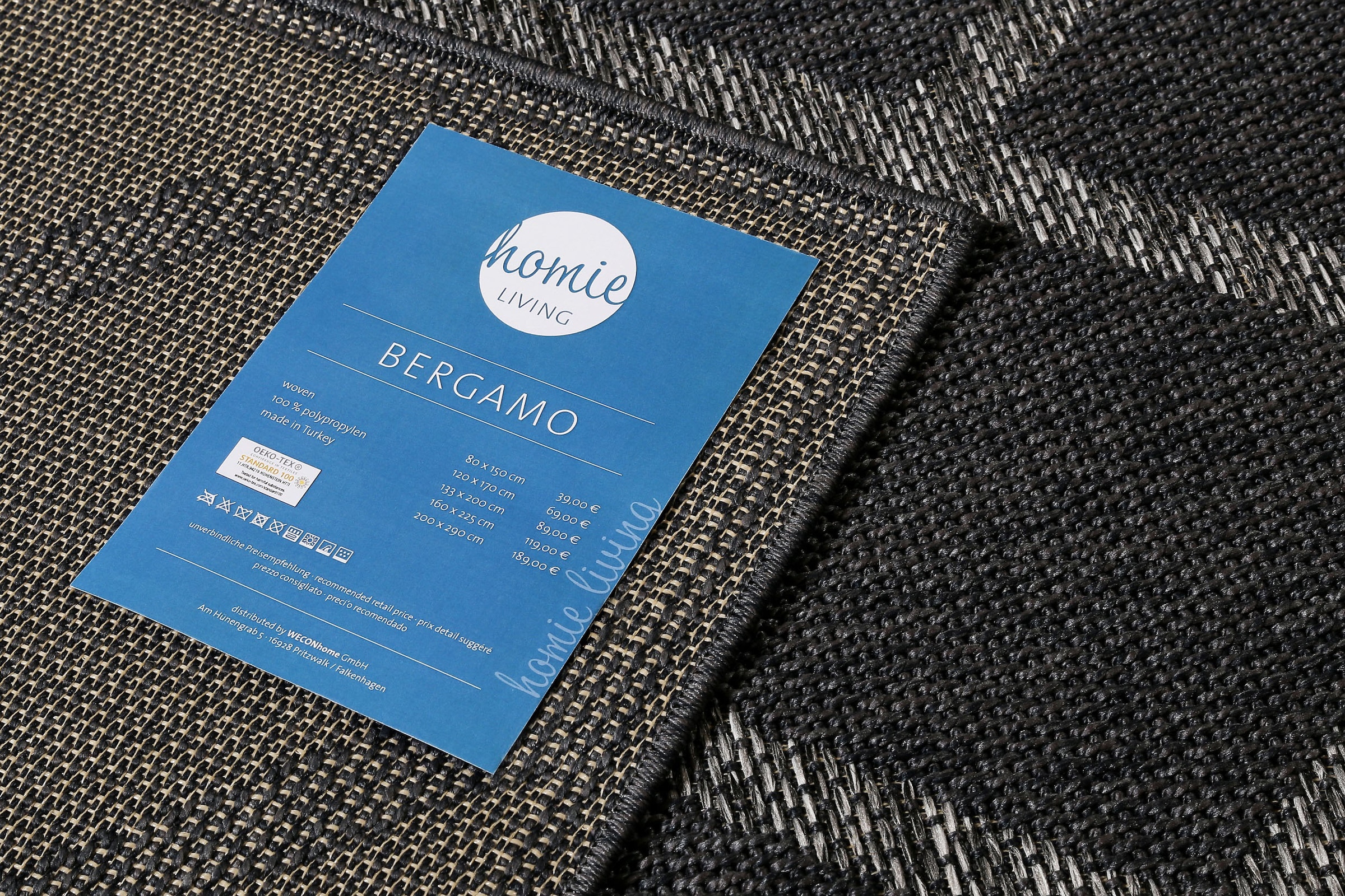 Homie Living Teppich »Bergamo HL-45574« rechteckig 5 mm Höhe