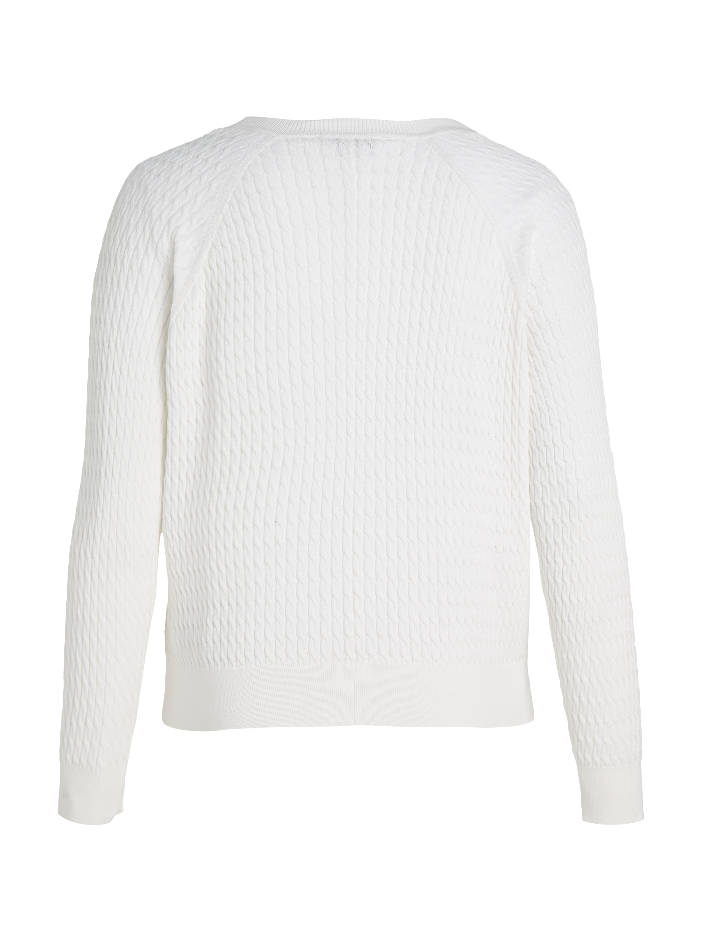 Tommy Hilfiger Curve V-Ausschnitt-Pullover »CRV CO CABLE V-NK SWEATER«, mit Logostickerei
