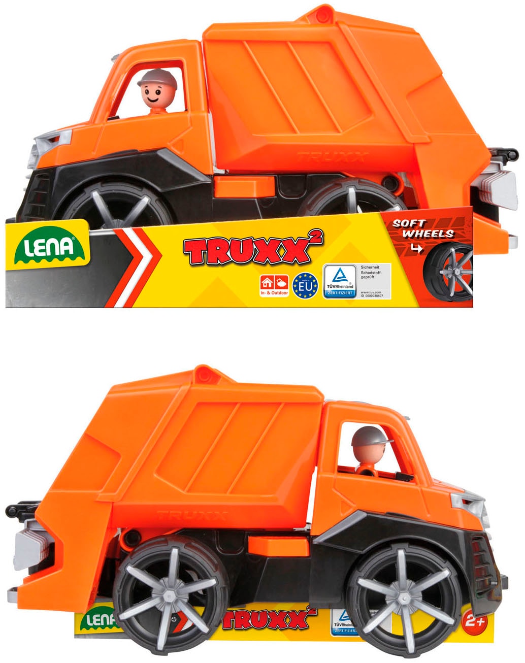 Lena® Spielzeug-Müllwagen »Truxx« inklusive Spielfigur, Made in Europe