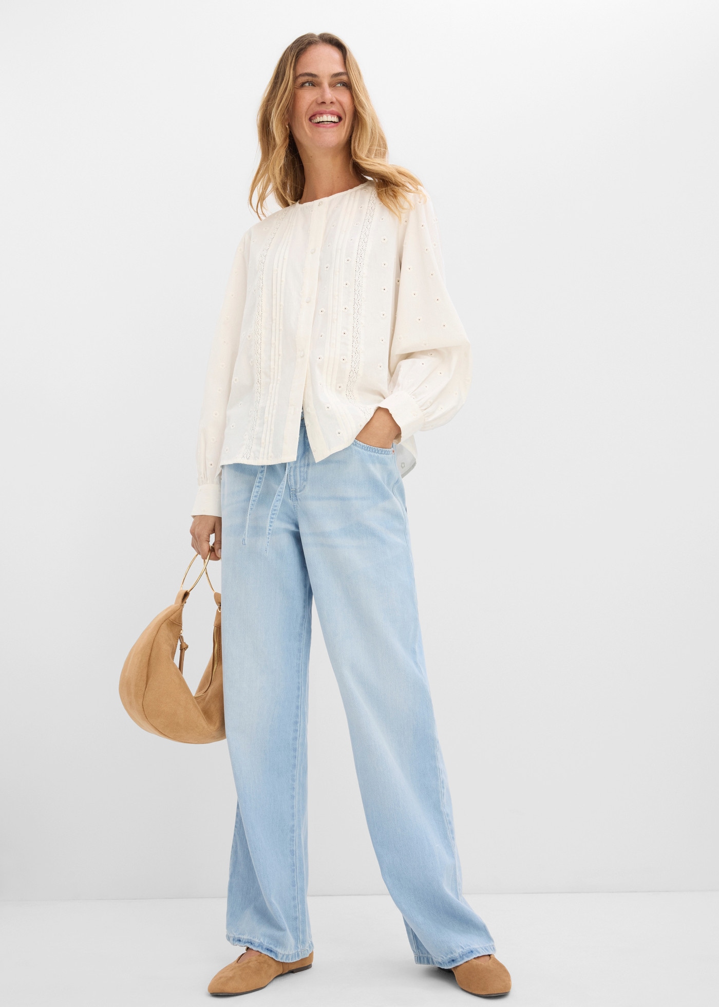 bonprix lockerer Loose Fit, low Stretch Denim, 5-Pocket-Design