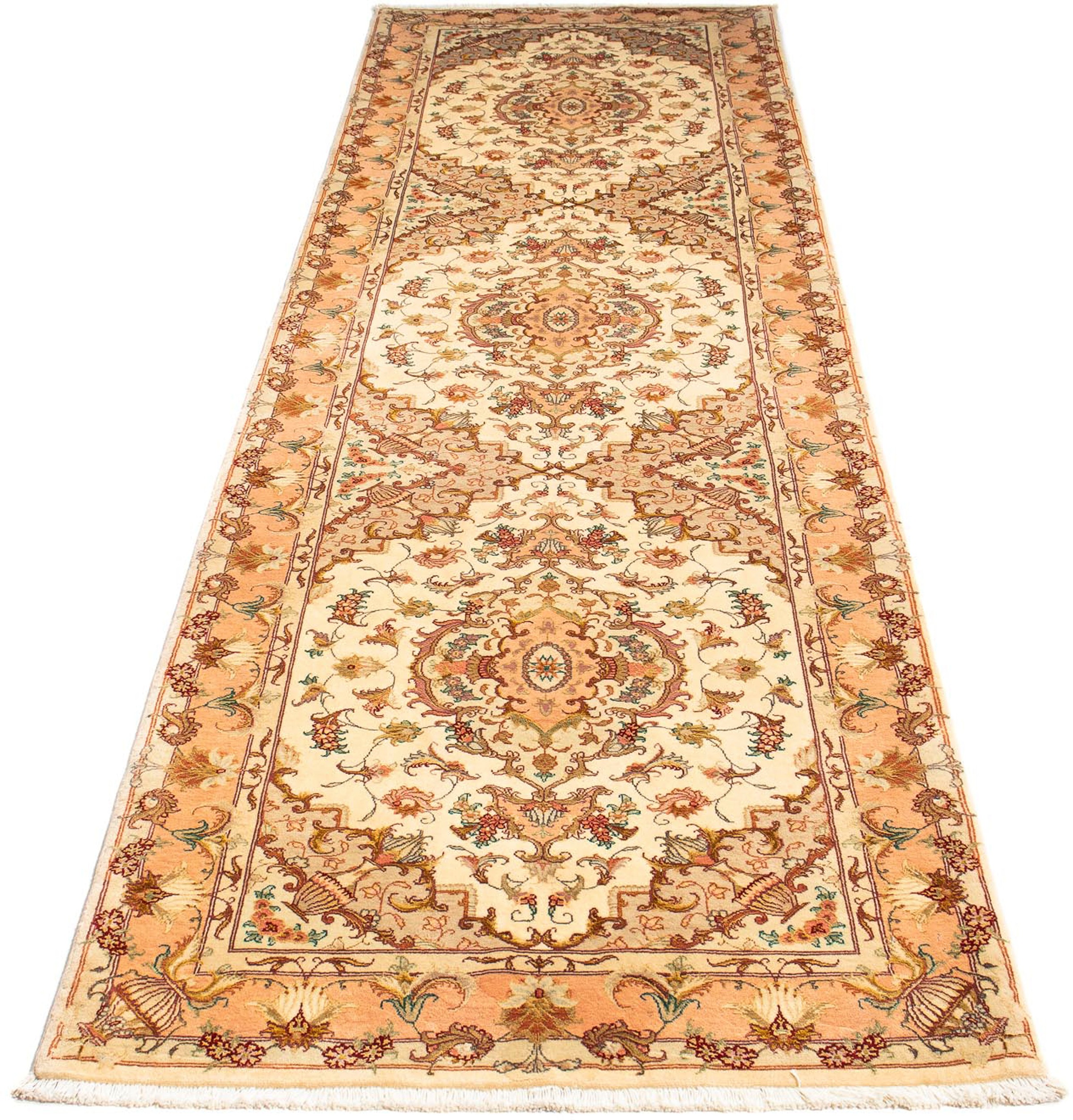 Image of morgenland Orientteppich »Perser - Täbriz - Royal - 314 x 87 cm - beige«, rechteckig, 7 mm Höhe, Wohnzimmer, Handgeknüpft, Einzelstück mit Zertifikat bei Ackermann Versand Schweiz