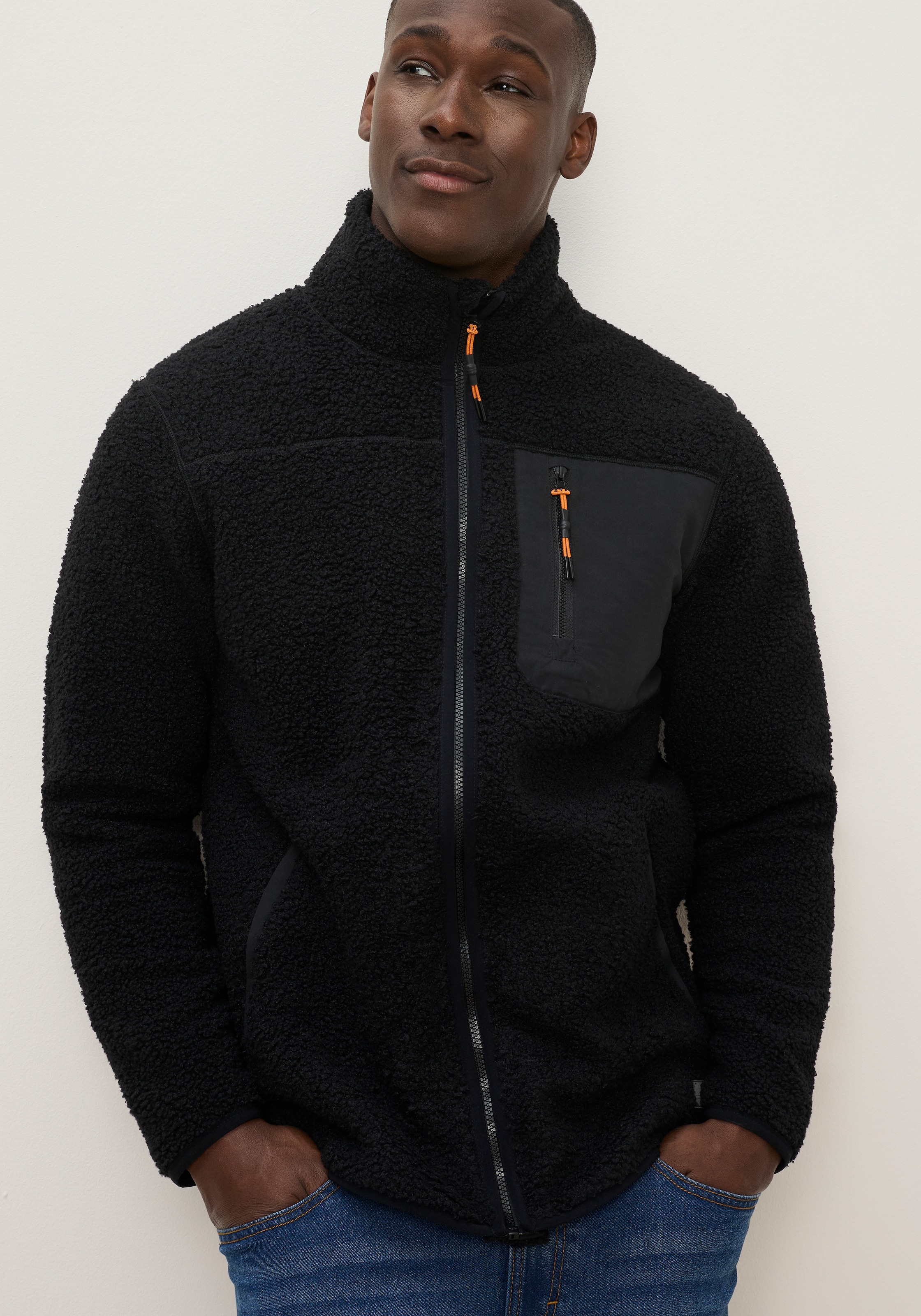 KangaROOS Veste polaire veste polaire teddy avec poches poitrine pour la mi-saison