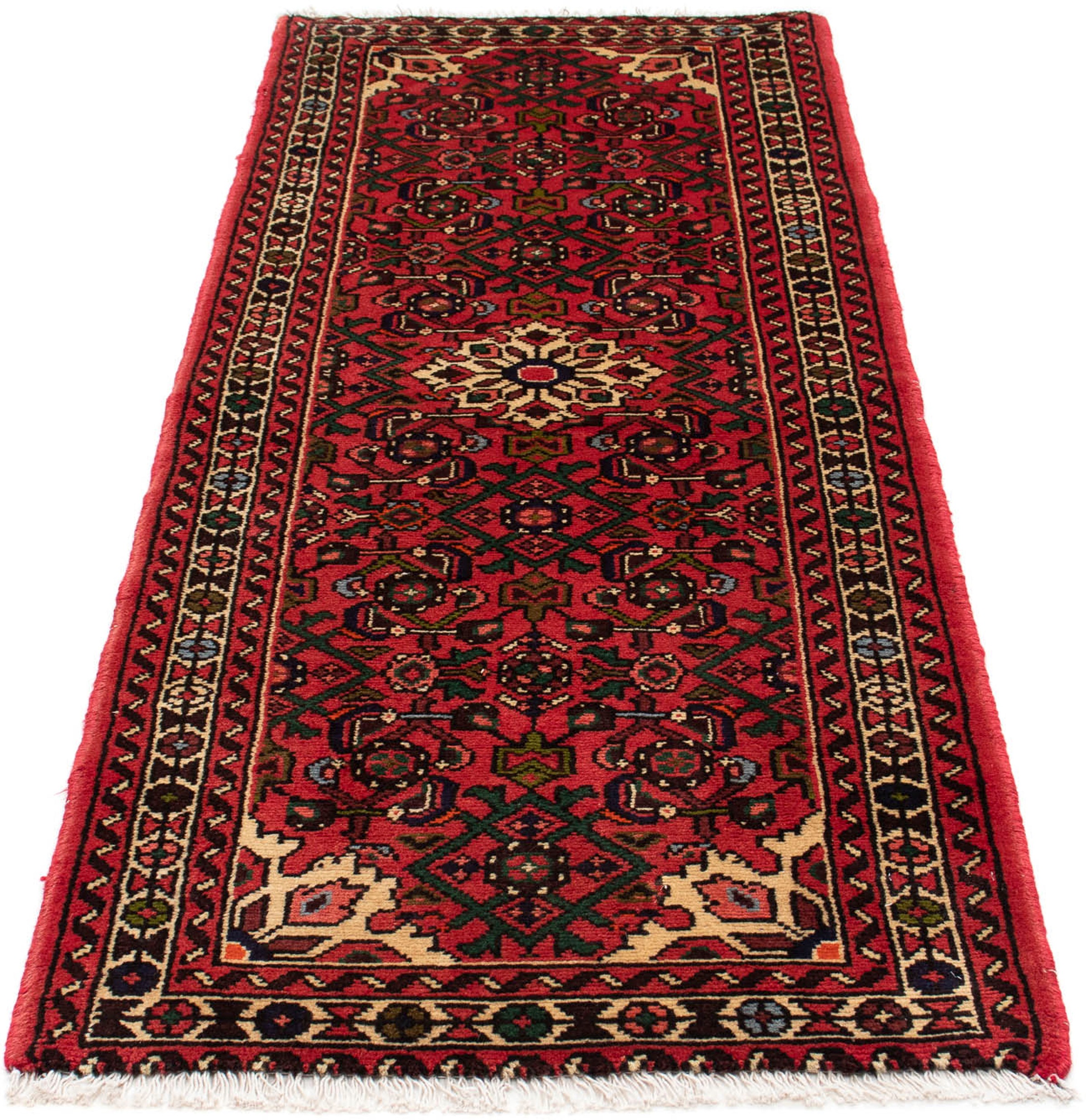 Image of morgenland Orientteppich »Perser - Nomadic - 192 x 73 cm - dunkelrot«, rechteckig, 10 mm Höhe, Wohnzimmer, Handgeknüpft, Einzelstück mit Zertifikat bei Ackermann Versand Schweiz