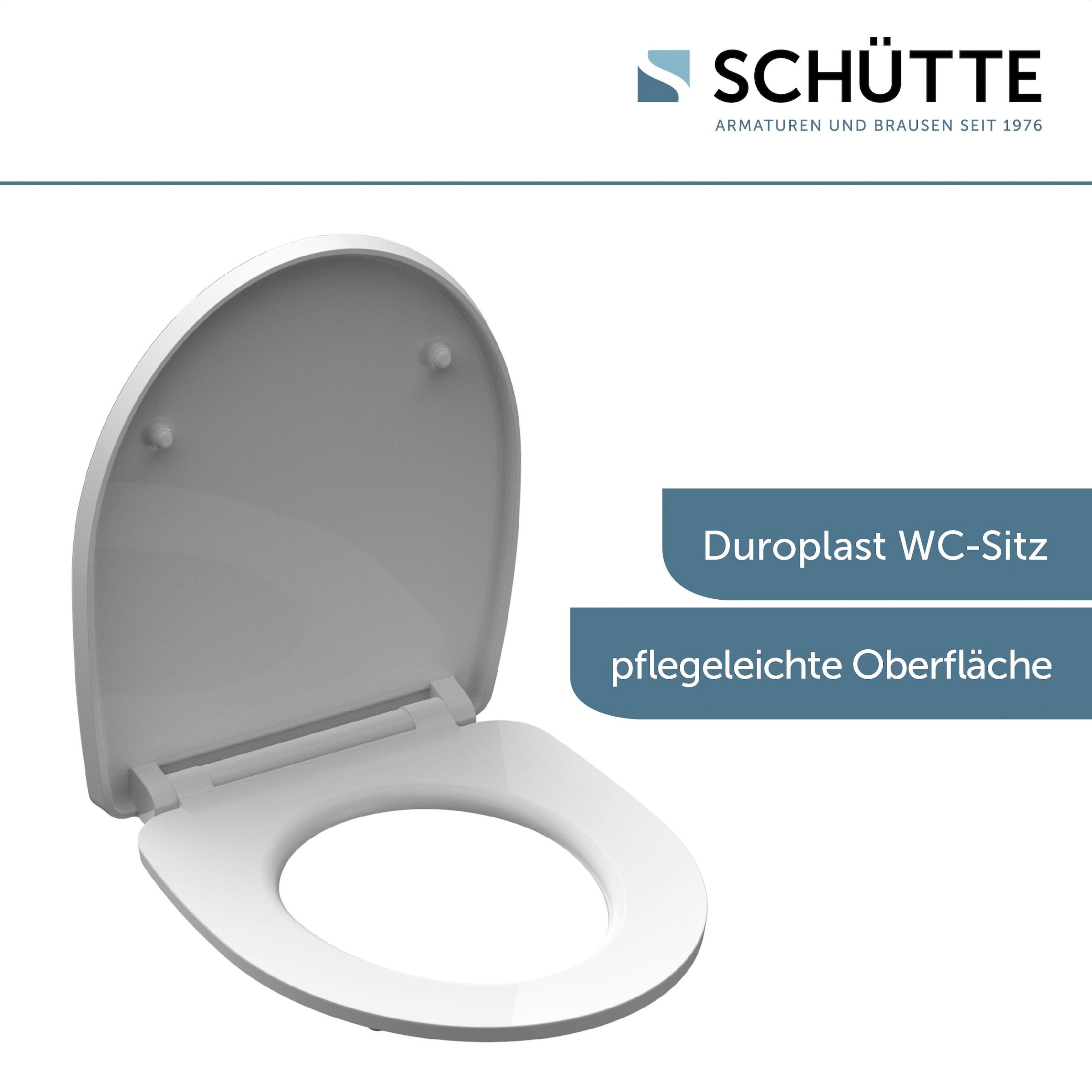 Schütte WC-Sitz »Water Lily«, Duroplast, mit Absenkautomatik und Schnellverschluss, High Gloss