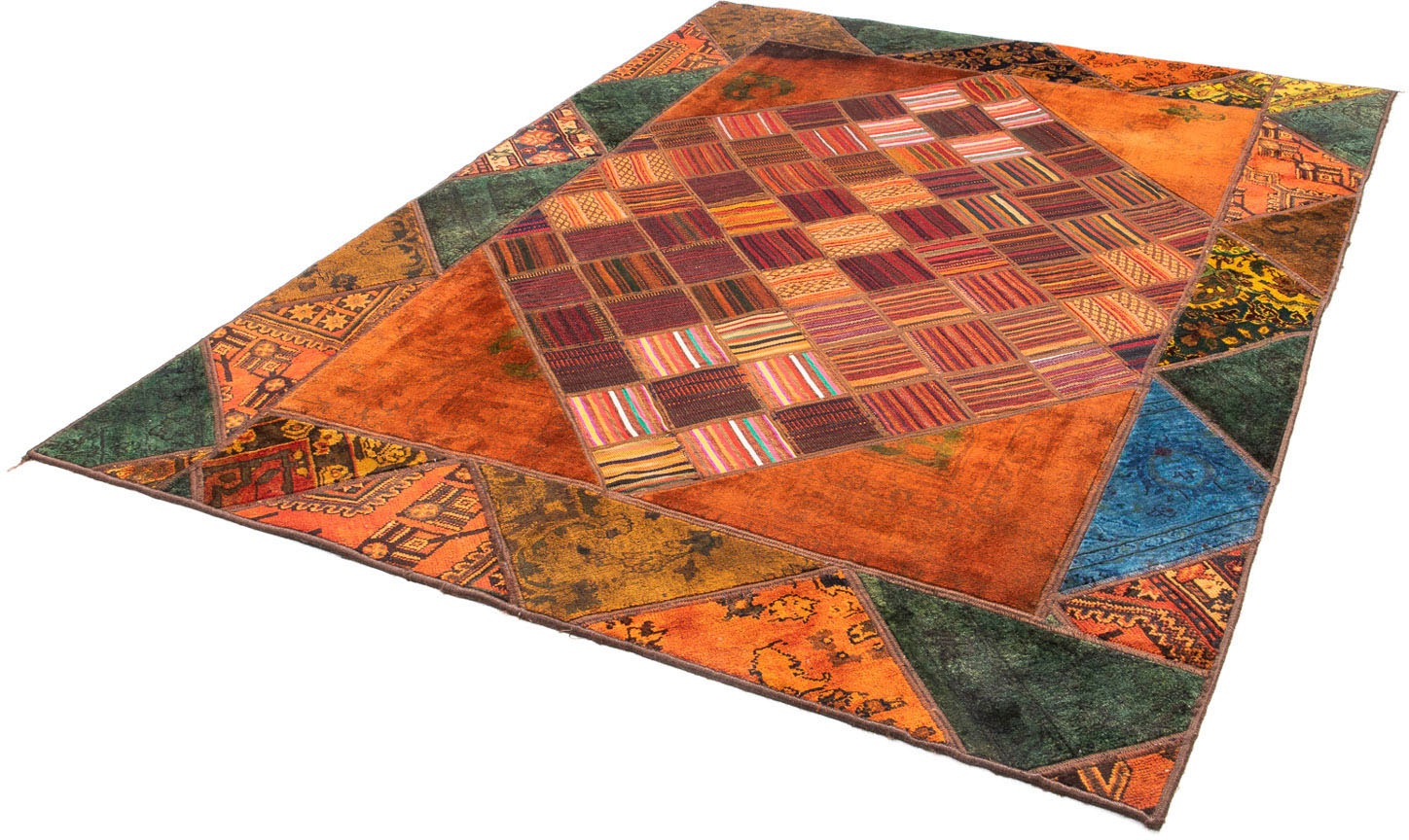 Image of morgenland Teppich »Patchwork - 225 x 164 cm - mehrfarbig«, rechteckig, 7 mm Höhe, Wohnzimmer, Handgeknüpft, Einzelstück mit Zertifikat bei Ackermann Versand Schweiz