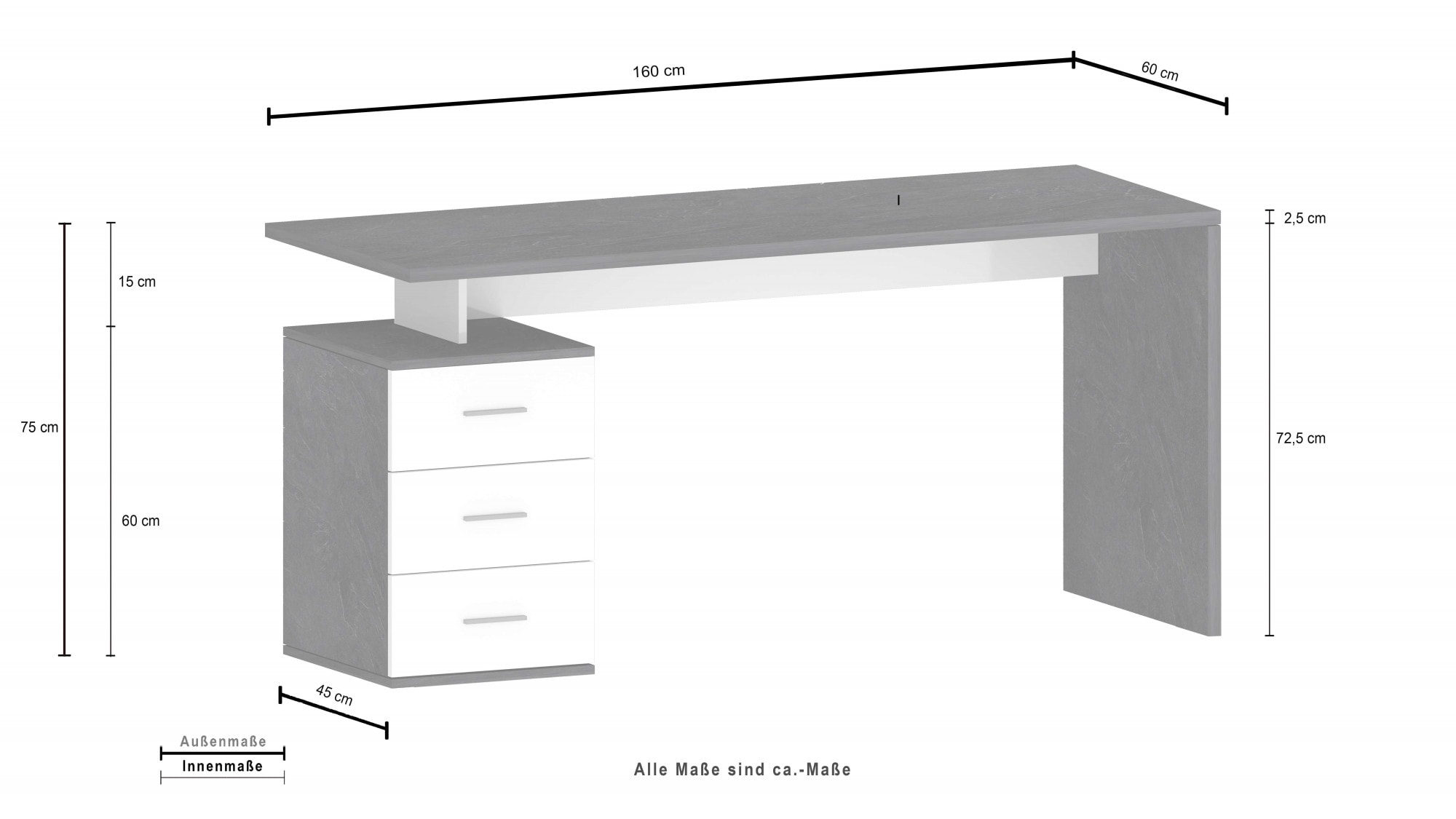 INOSIGN Schreibtisch »NEW SELINA«, hochwertiges ital. Design