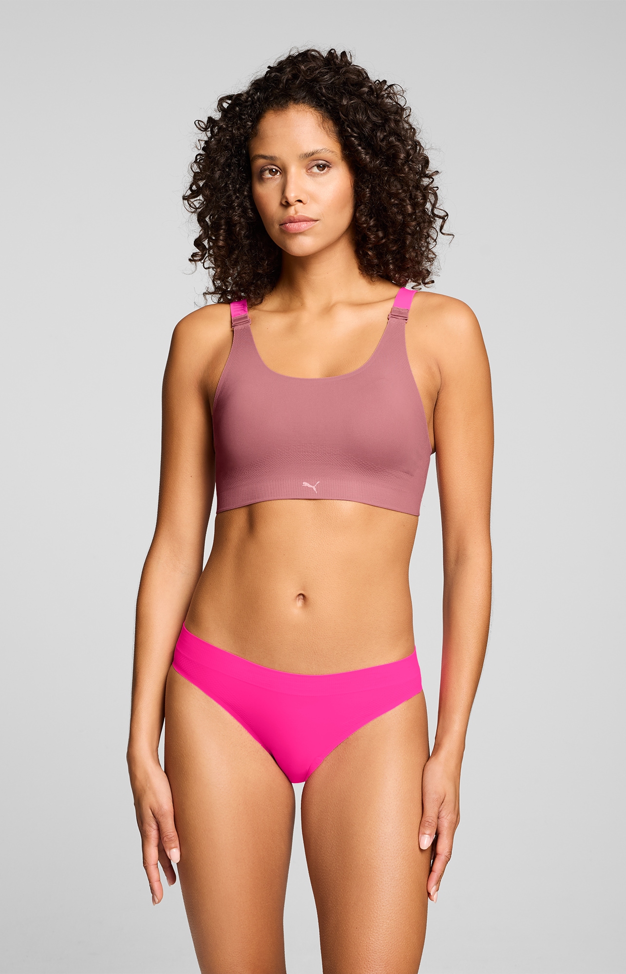 PUMA Slip »PUMA WOMEN 3D KNIT SPORT BRIEFS 2P« bords sans couture pour un ajustement invisible