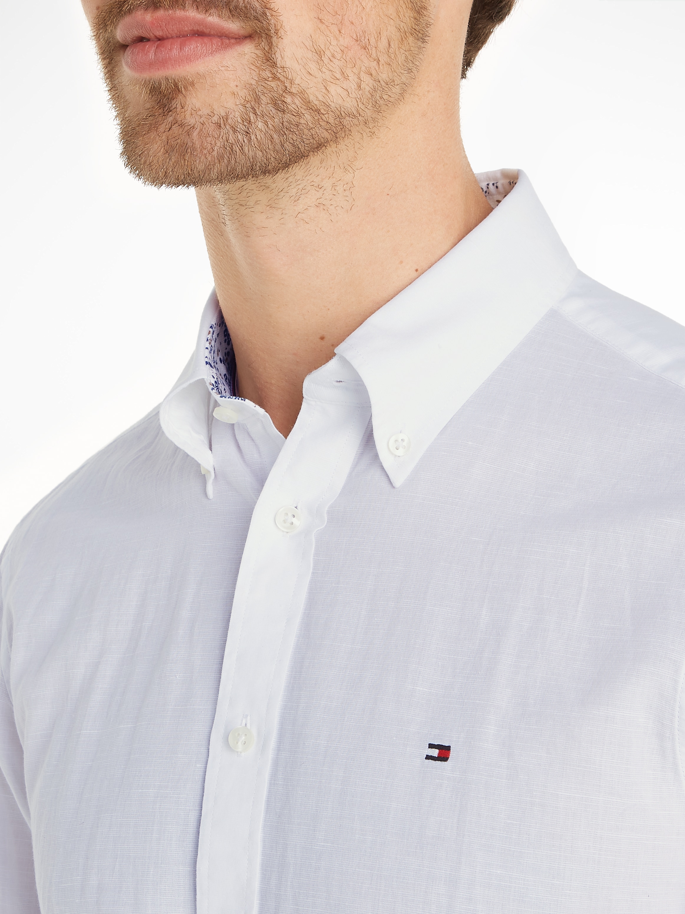 Tommy Hilfiger Langarmhemd »CL W-CO LINEN SOLID Slim Fit SHIRT«