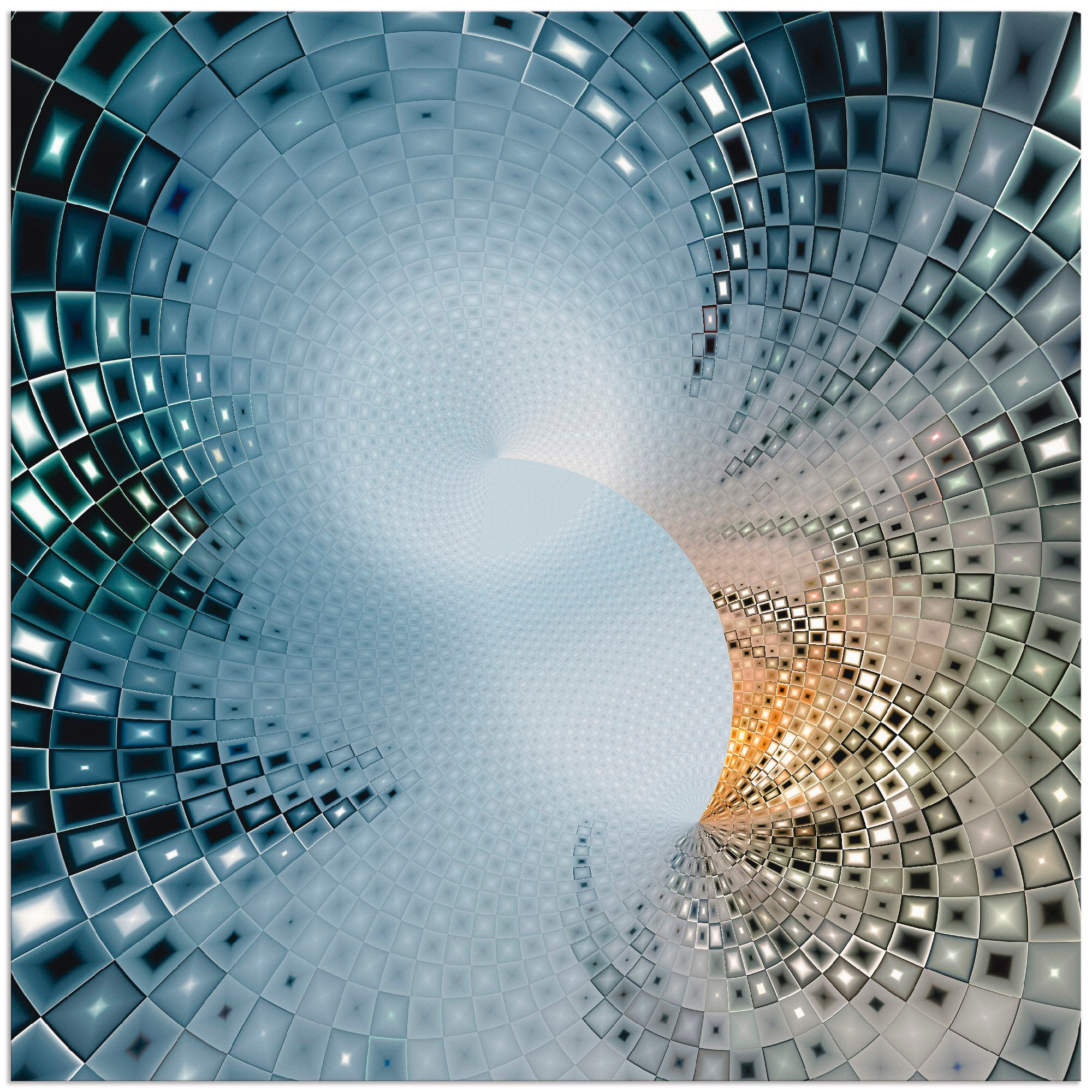 Image of Artland Wandbild »Abstraktes in blau & Gold«, Muster, (1 St.), in vielen Grössen & Produktarten - Alubild / Outdoorbild für den Aussenbereich, Leinwandbild, Poster, Wandaufkleber / Wandtattoo auch für Badezimmer geeignet bei Ackermann Versand Schweiz