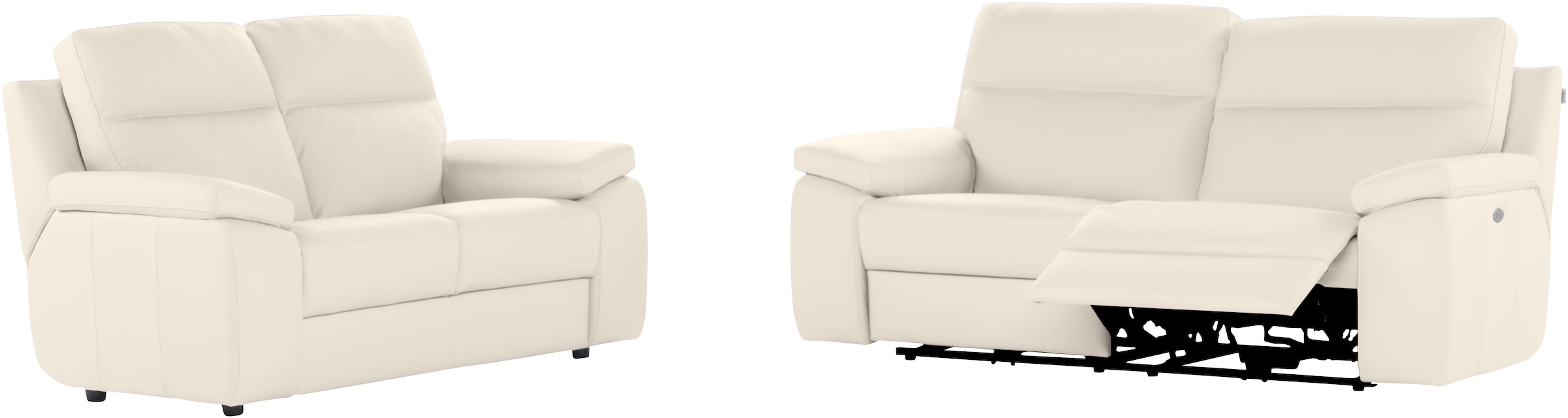 CALIA ITALIA 3-places »Primo, hoher Sitzkomfort mit tollem Design« in Leder,  optional mit elektrischer Relaxfunktion