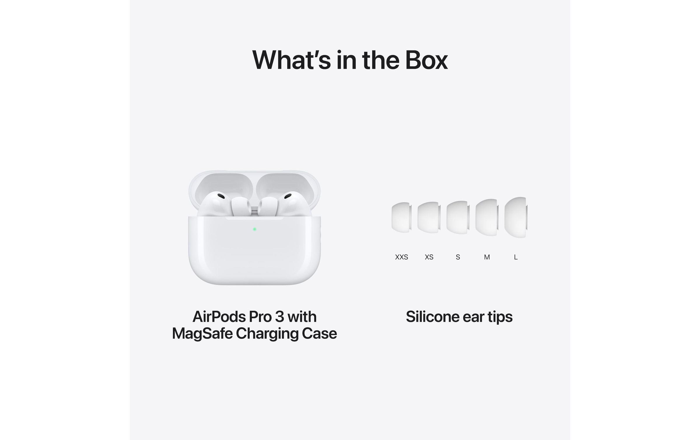 Apple Ecouteurs intra-auriculaires »True Wireless In-Ear-Kopfhörer AirPods Pro 3 USB-C« Geräuschunterdrückung, Touch-Steuerung an der Ohrmuschel, Mikrofon