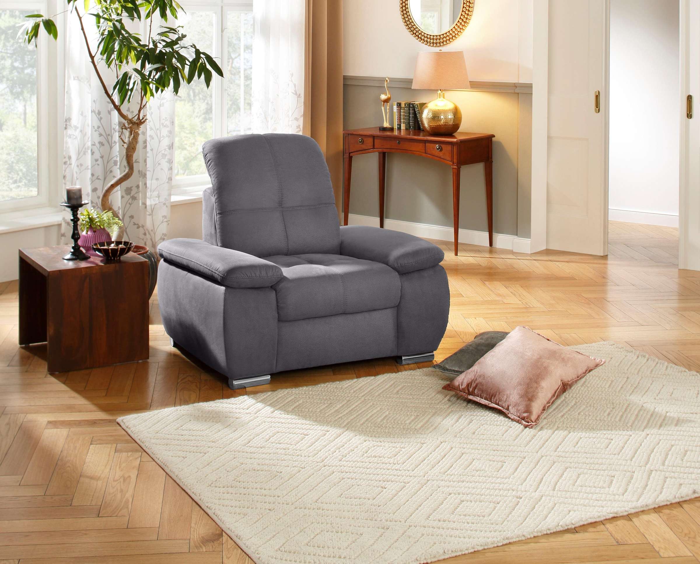 Image of DELAVITA Sessel »Lotus Luxus«, mit besonders hohem Sitzkomfort, belastbar bis ca.140 kg, wahlweise mit oder ohne Kopfteilverstellung bei Ackermann Versand Schweiz