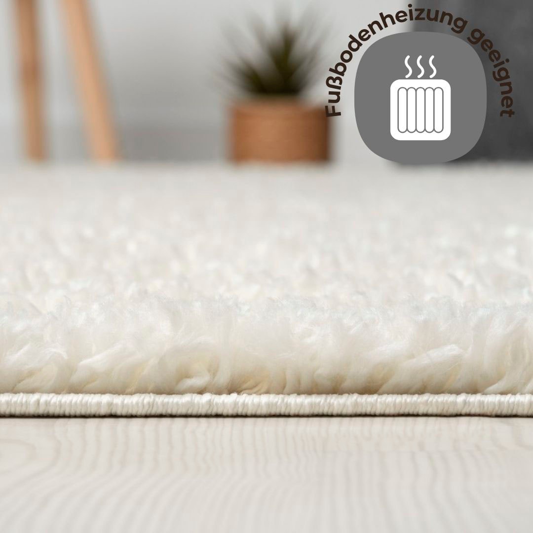 GOODproduct Tapis »Banji« Rectangulaire 37 mm Höhe Uni Farben, weich und flauschig, auch als Läufer & in rund erhältlich