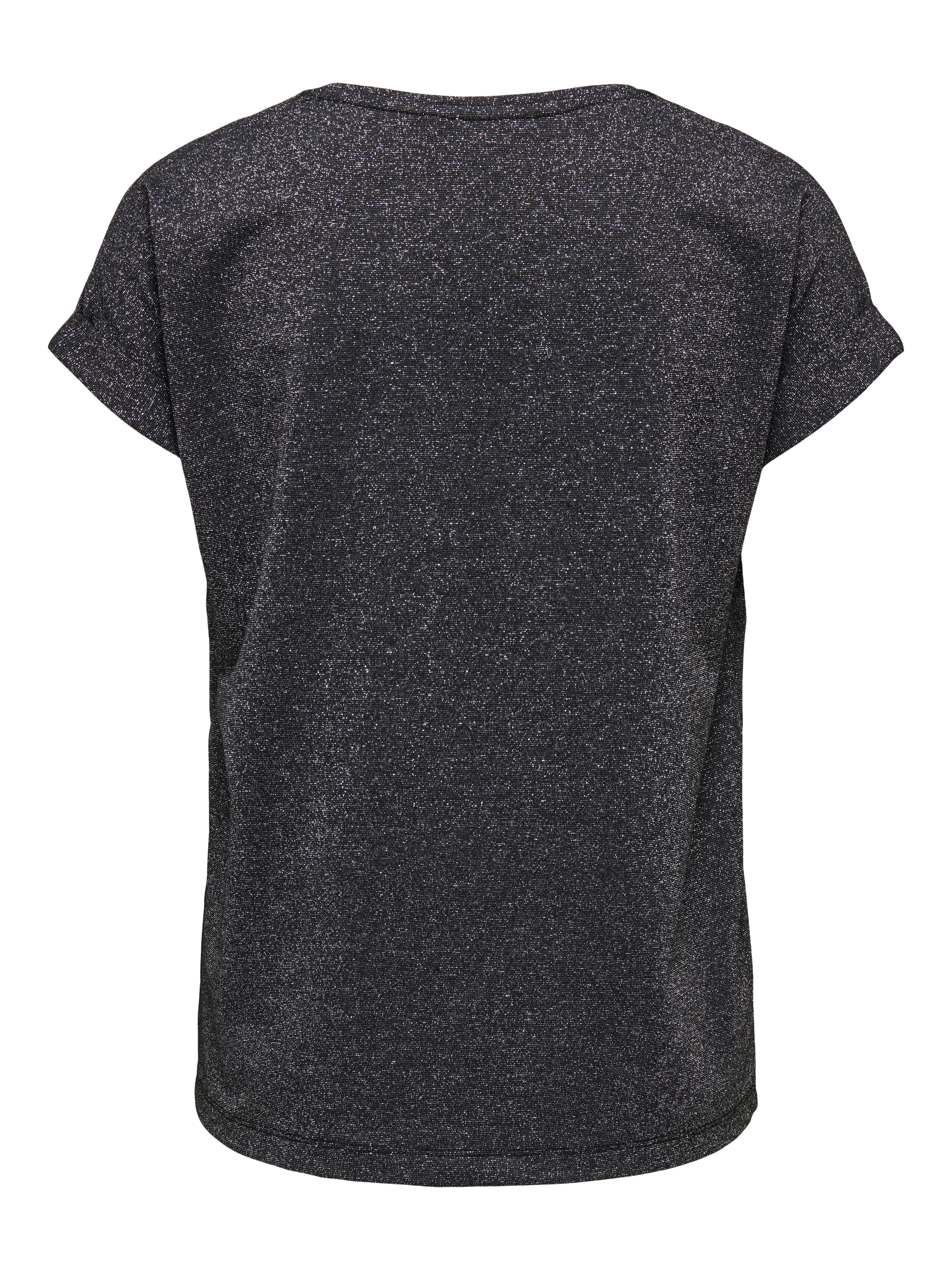 ONLY Kurzarmshirt »ONLMOSTER GLITTER S/S TOP NOOS JRS«, mit Glitzerdetail