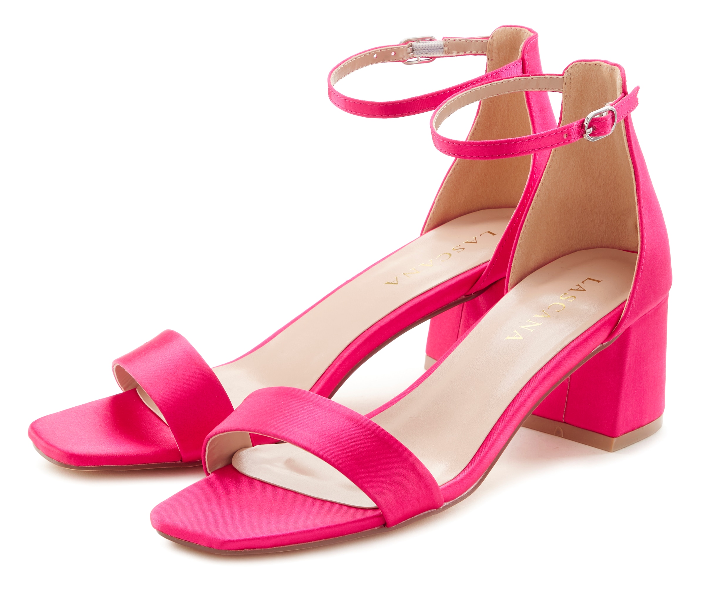 LASCANA Sandalette, mit Blockabsatz, Sandale, Sommerschuh VEGAN