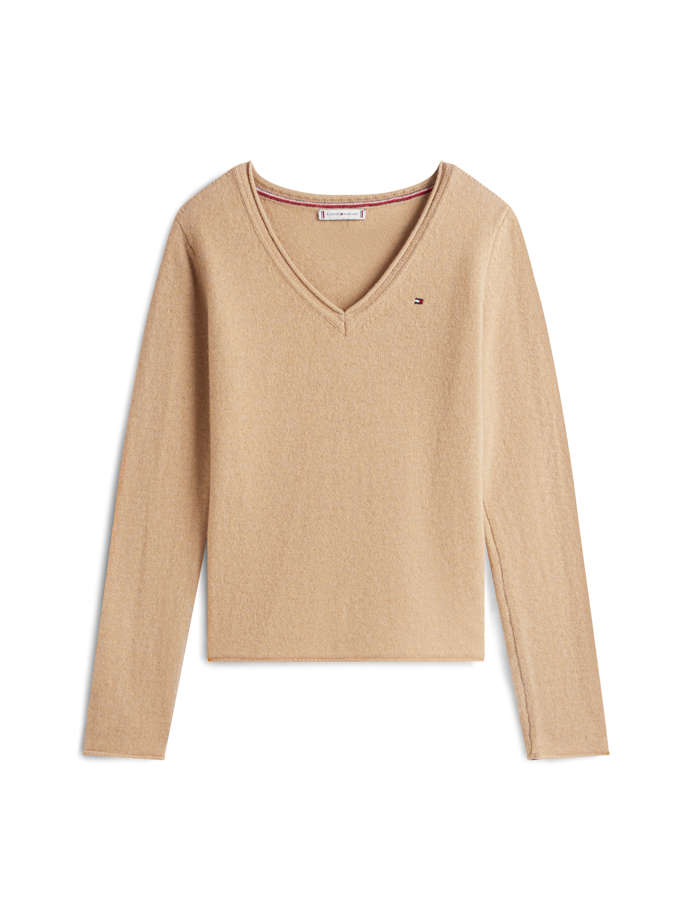 Tommy Hilfiger Strickpullover »SOFT WOOL V-NK SWEATER« aus reiner Wolle