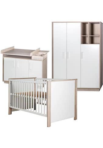 Babyzimmer-Komplettset »Olaf«, (Set, 3 St., Kinderbett, Wickelkommode, Kleiderschrank)