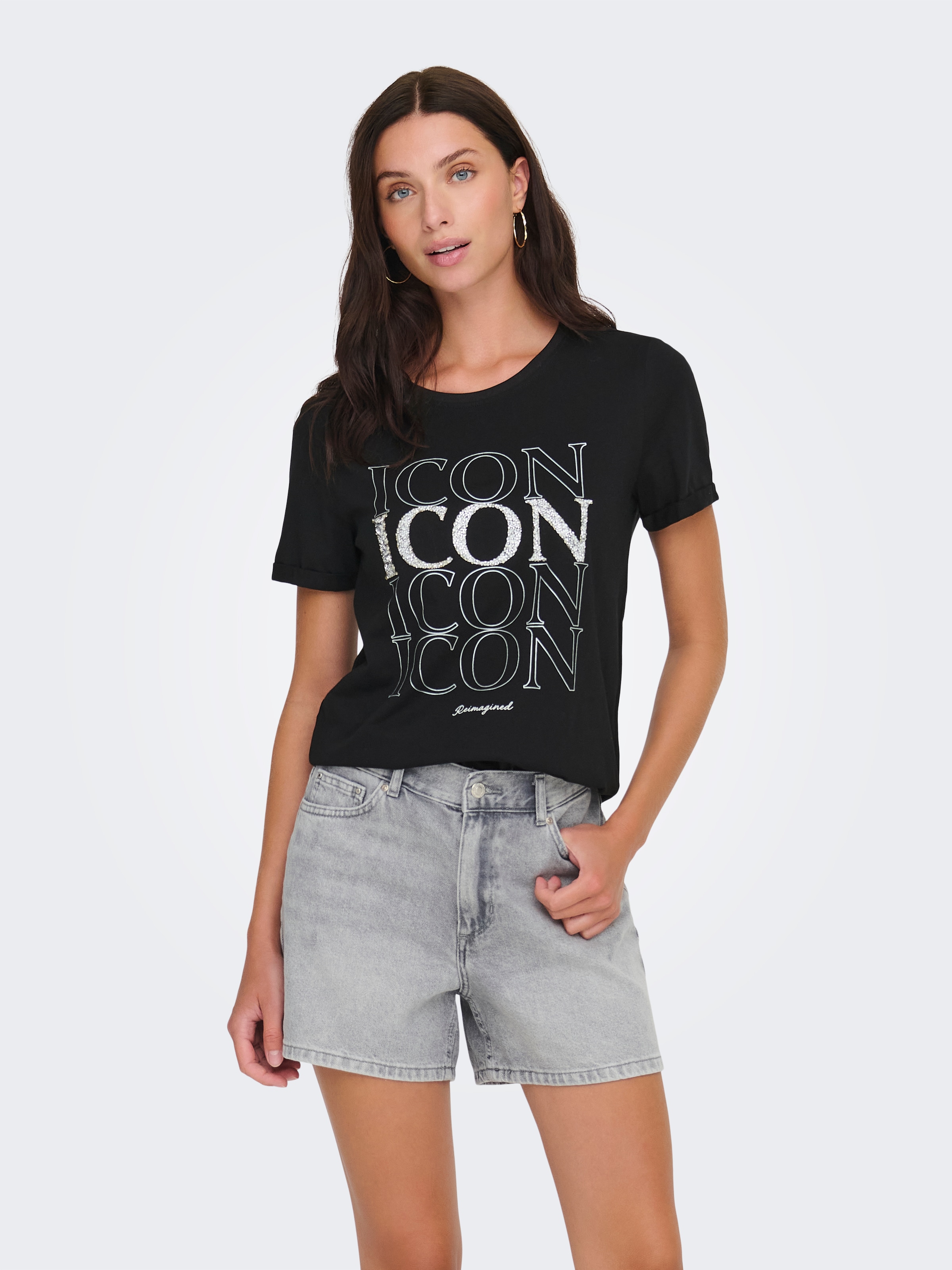 ONLY T-shirt à manches courtes »ONLKITA LIFE LUX ICON S/S PRINT TOP JRS«