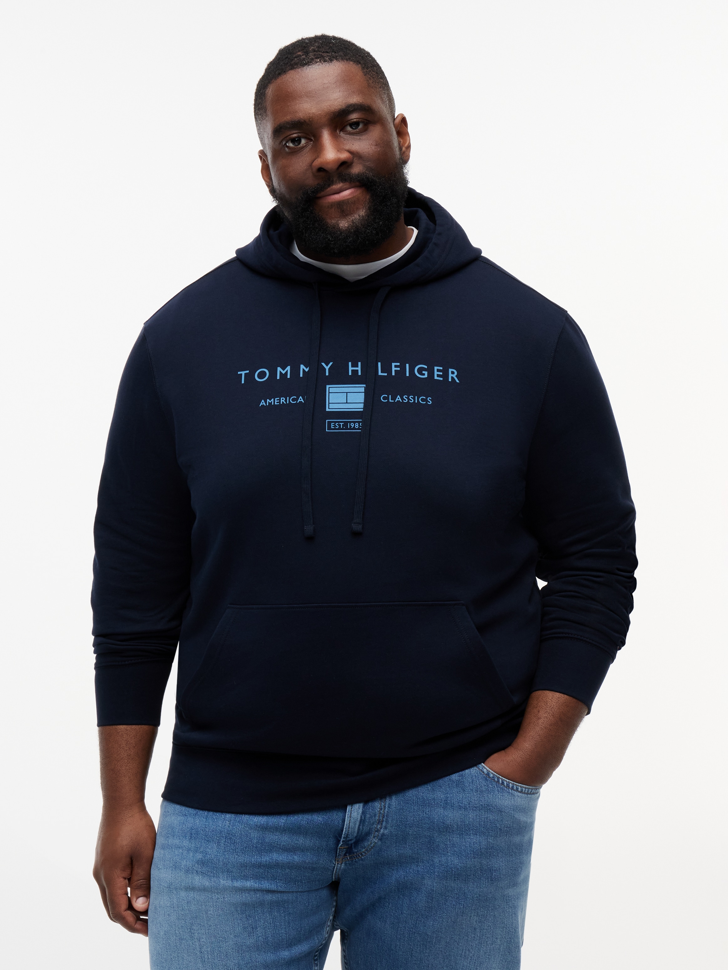 Image of Tommy Hilfiger Big & Tall Hoodie "BT-BRAND L0VE TR MONO STOCK", Grosse Grössen, normale Passform