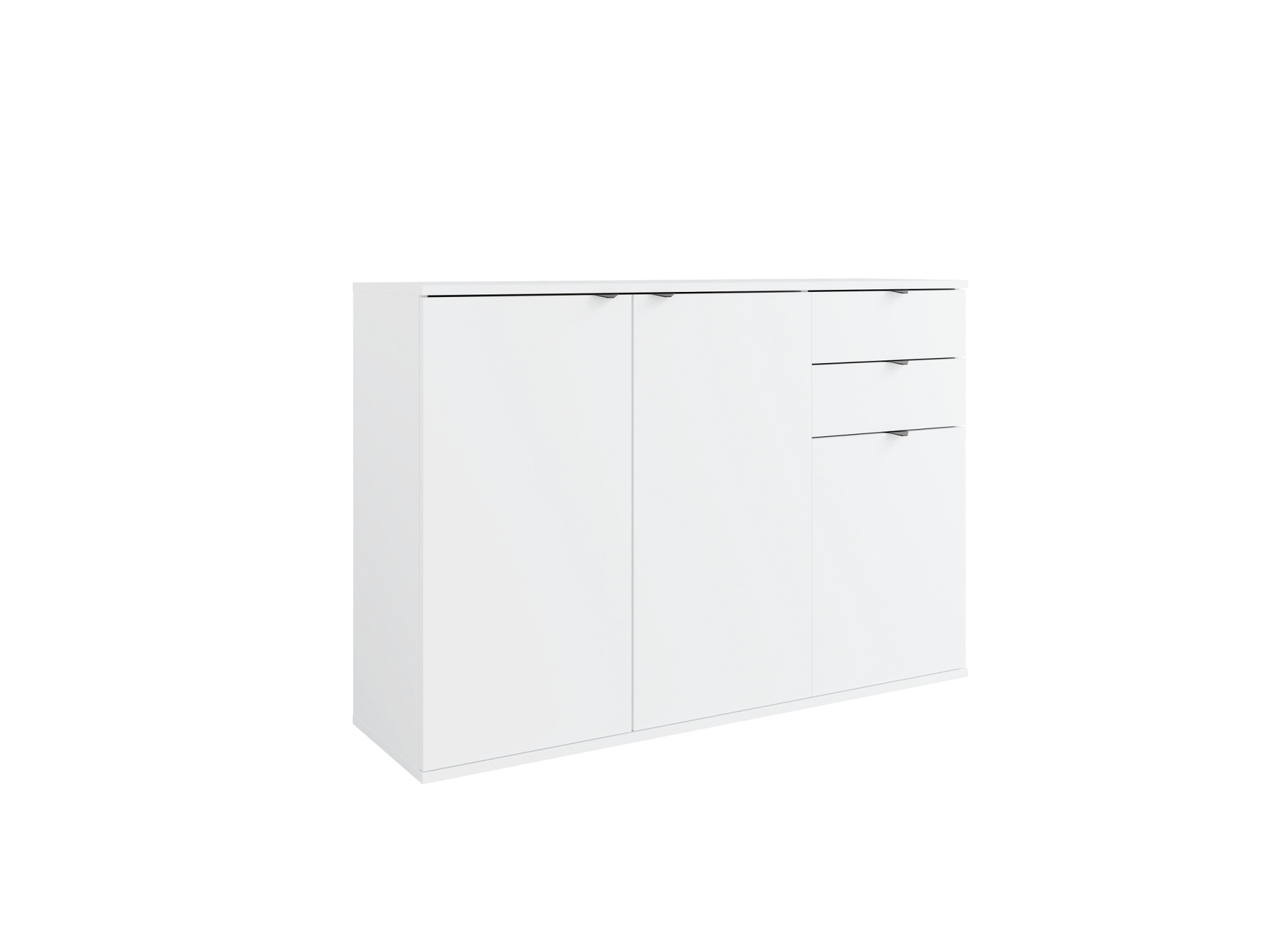 GOODproduct Kommode »THALIAANA Sideboard mit 3 Türen und 2 Schubladen, Breite 120 cm« Schrank in 3 Farben erhältlich, schwarze Metallgriffe, viel Stauraum
