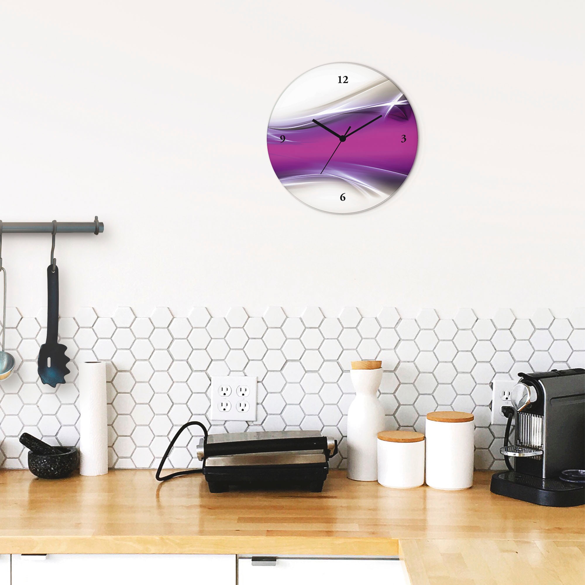 Artland Wanduhr »Kreatives Element« wahlweise mit  Quarz- oder Funkuhrwerk, lautlos ohne Tickgeräusche