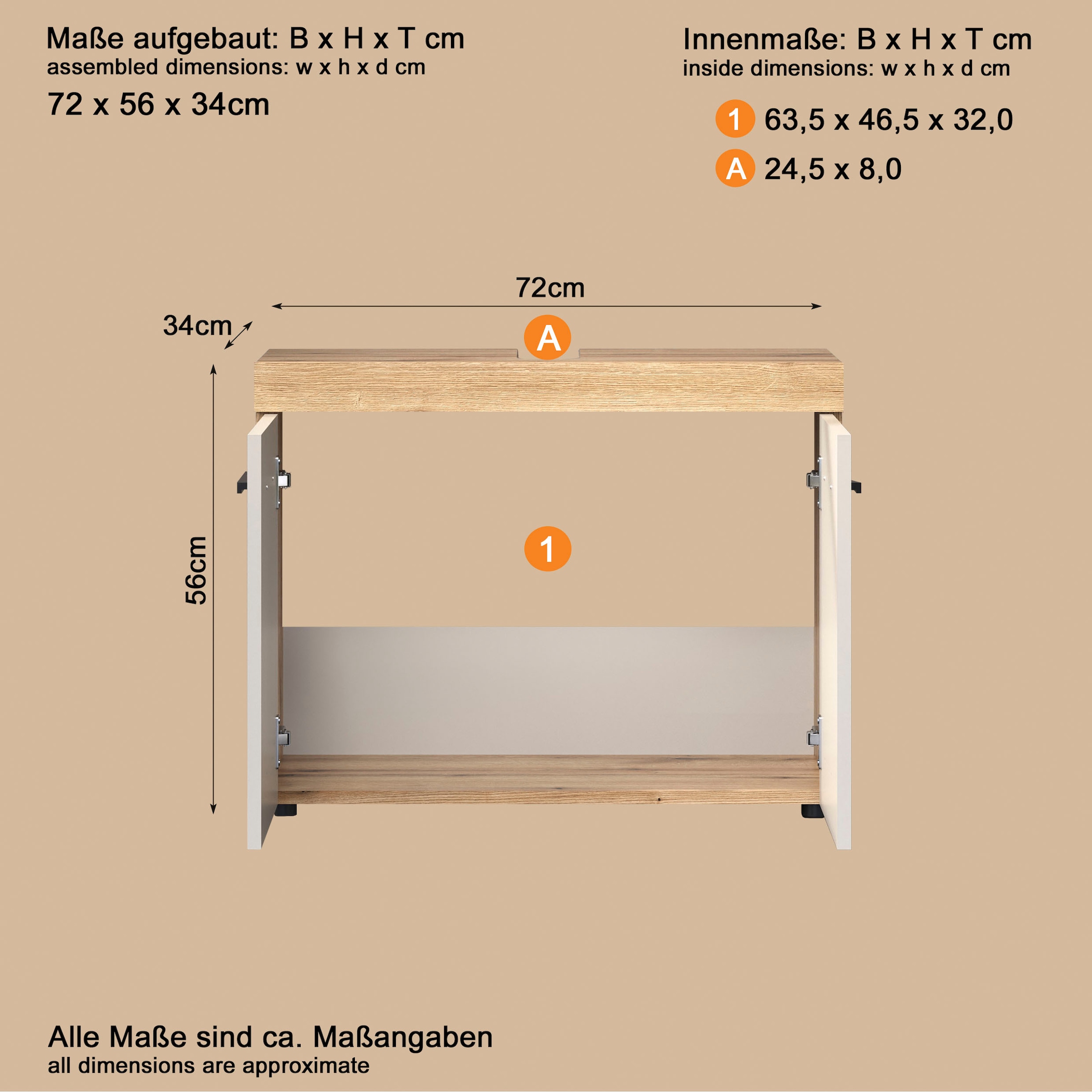 welltime Ensemble de meubles de salle de bain »Isera« 4 cuis tlg.