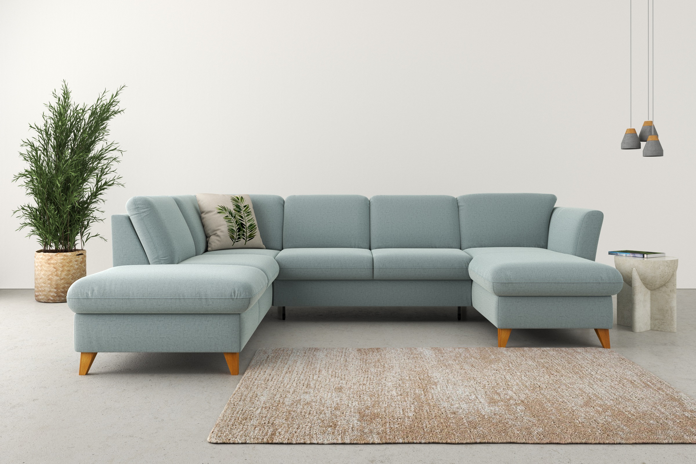 Image of Home affaire Wohnlandschaft "Trelleborg U-Form" Federkern-Polsterung, wahlweise mit Schlaffunktion und Stauraum